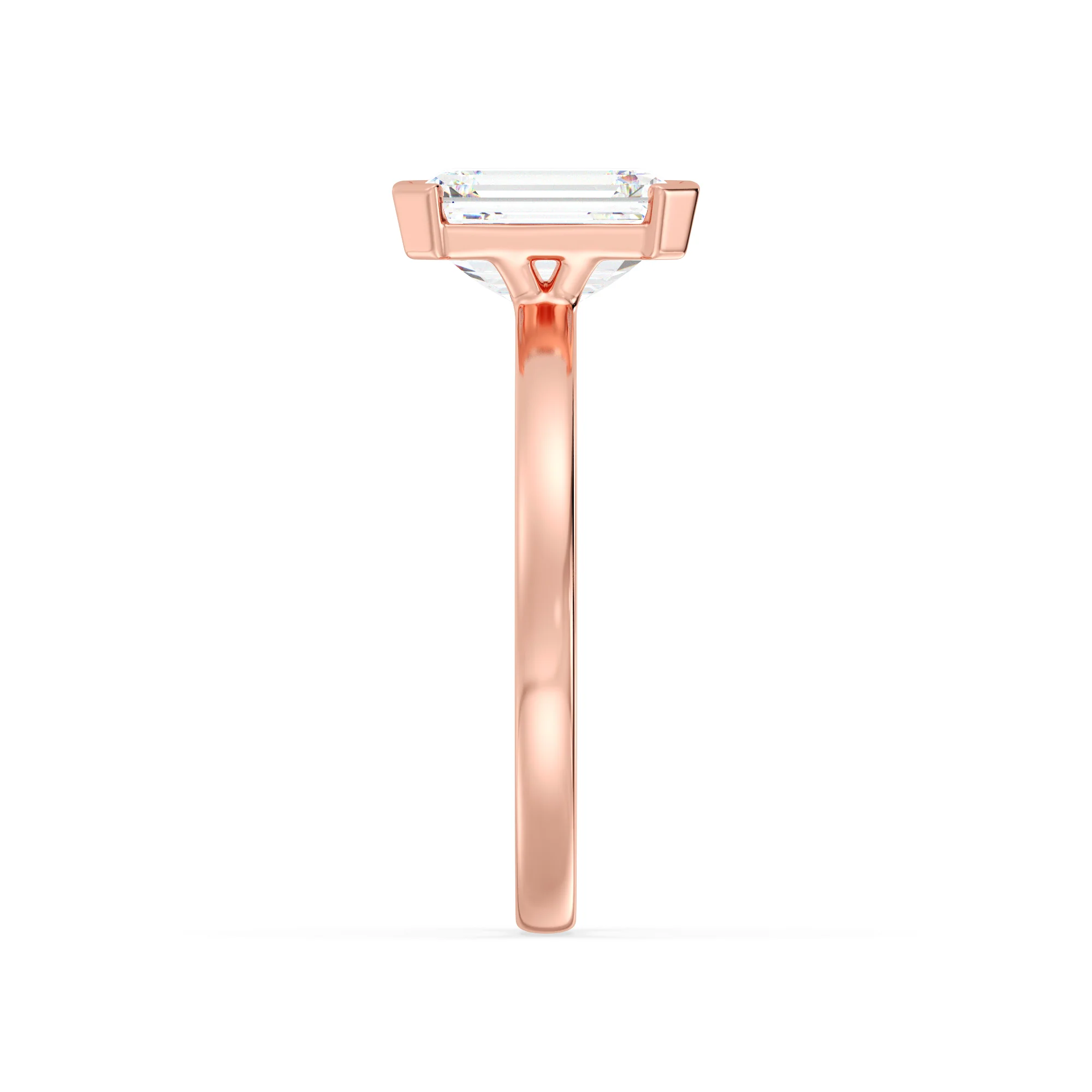 2 Carat Emerald Cut Lab Grown Diamond Solitaire Ring in 18K Gold - Image 10