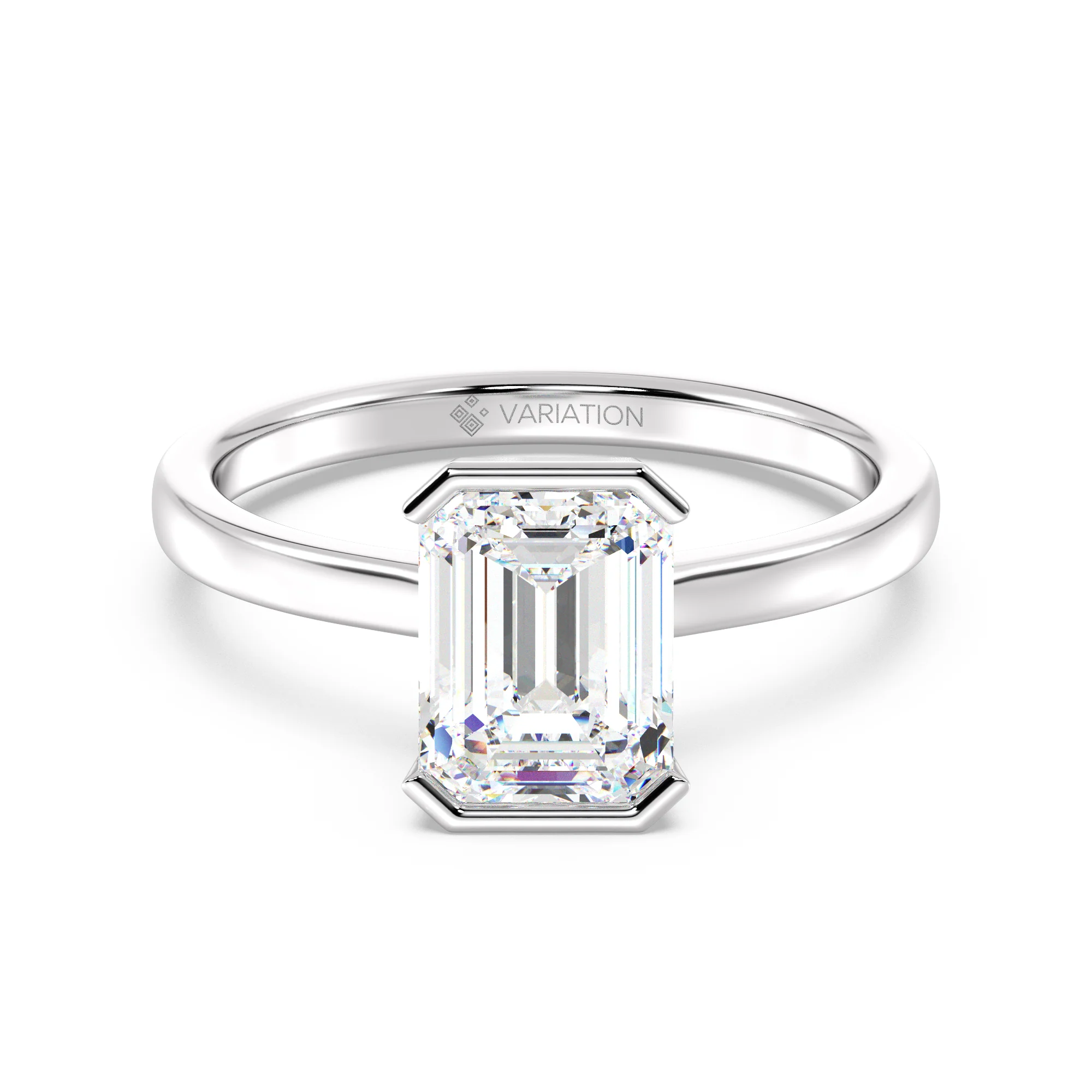 2 Carat Emerald Cut Lab Grown Diamond Solitaire Ring in 18K Gold - Image 11
