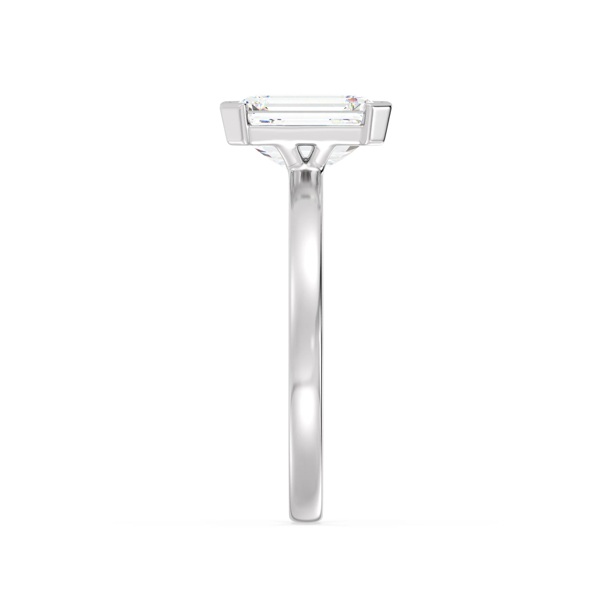 2 Carat Emerald Cut Lab Grown Diamond Solitaire Ring in 18K Gold - Image 14