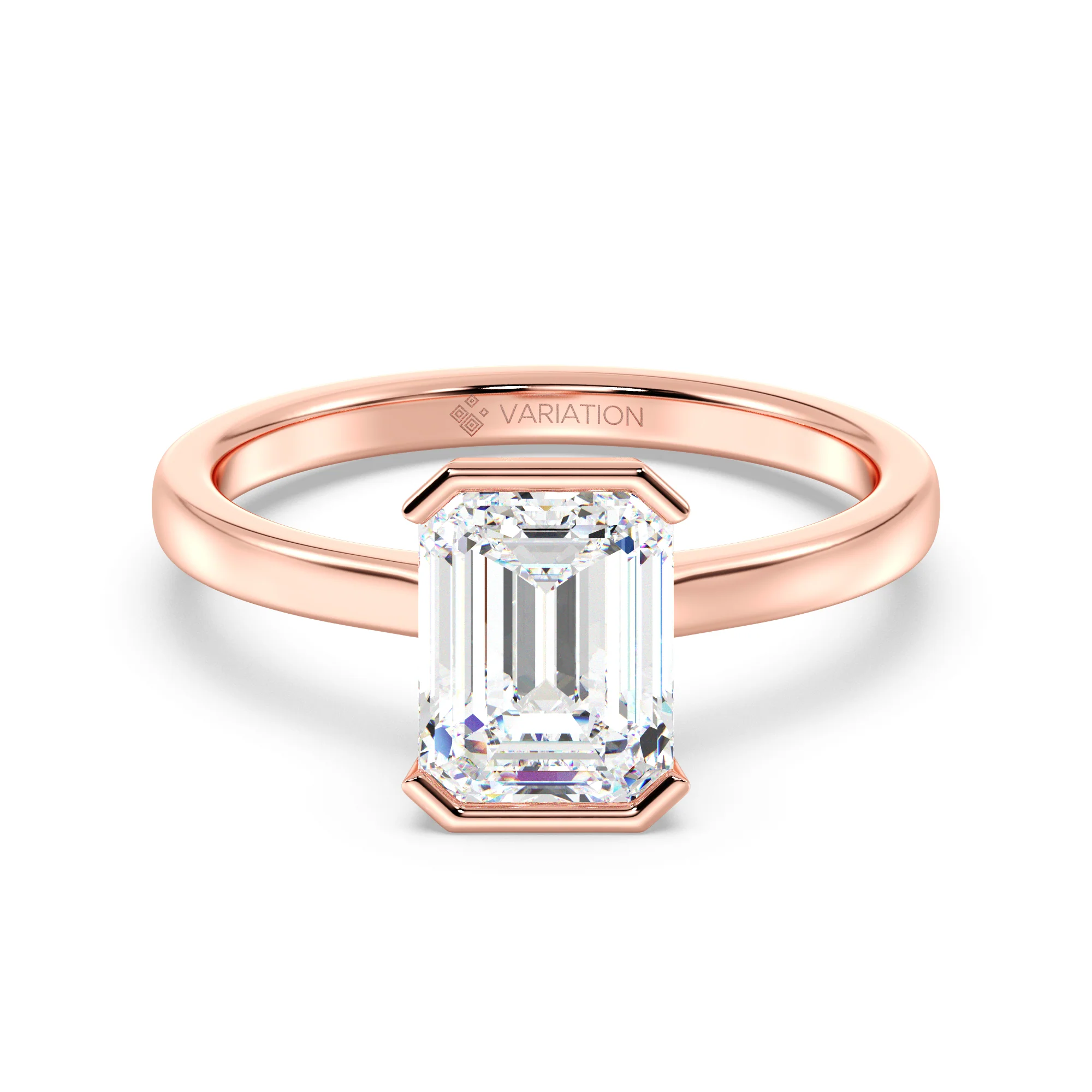 2 Carat Emerald Cut Lab Grown Diamond Solitaire Ring in 18K Gold - Image 6