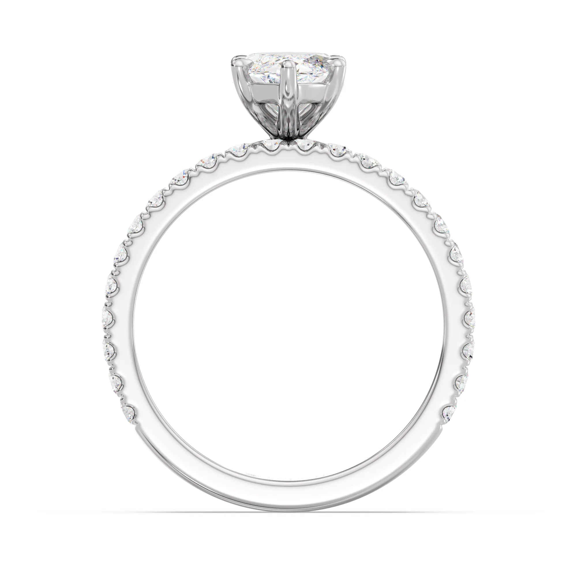 2 Carat Marquise Cut Lab Grown Diamond Engagement Ring with Wedding Band Set in 18K Gold - Image 15