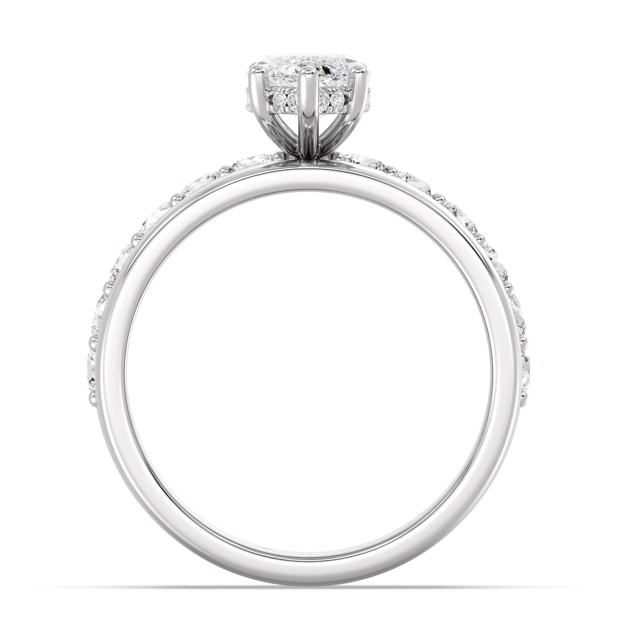 2 Carat Marquise Cut Lab Grown Diamond Engagement Trio Ring Set in 18K Gold - Image 15