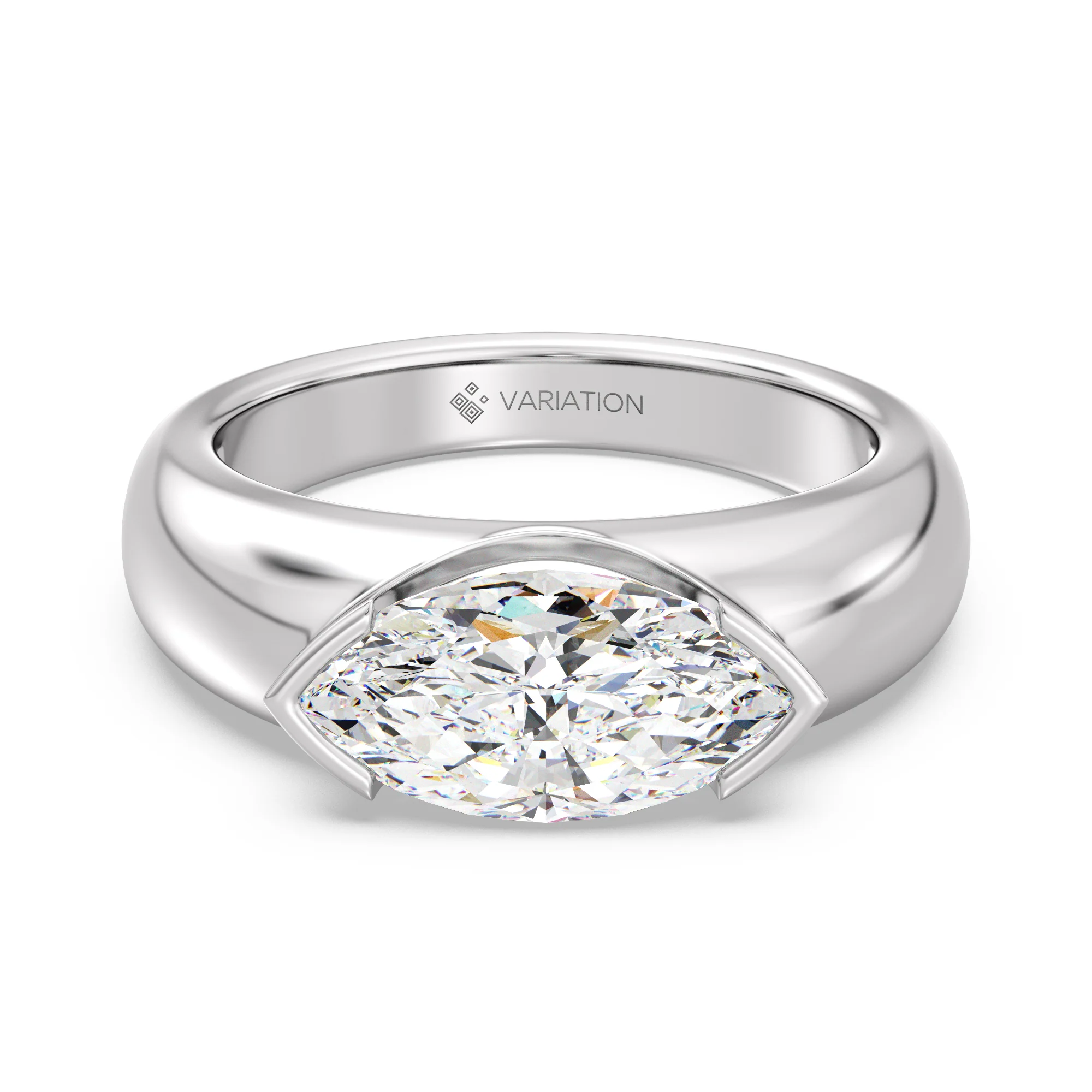 2 Carat Marquise Cut Lab Grown Diamond Solitaire Ring in 18K Gold - Image 11