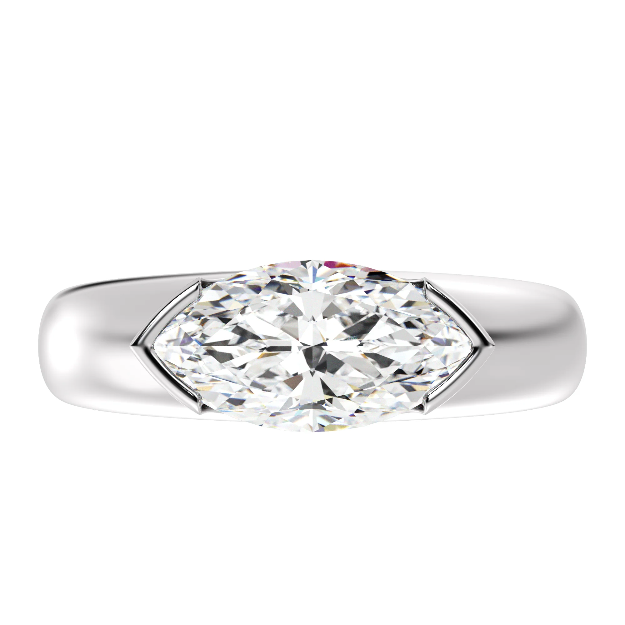 2 Carat Marquise Cut Lab Grown Diamond Solitaire Ring in 18K Gold - Image 13