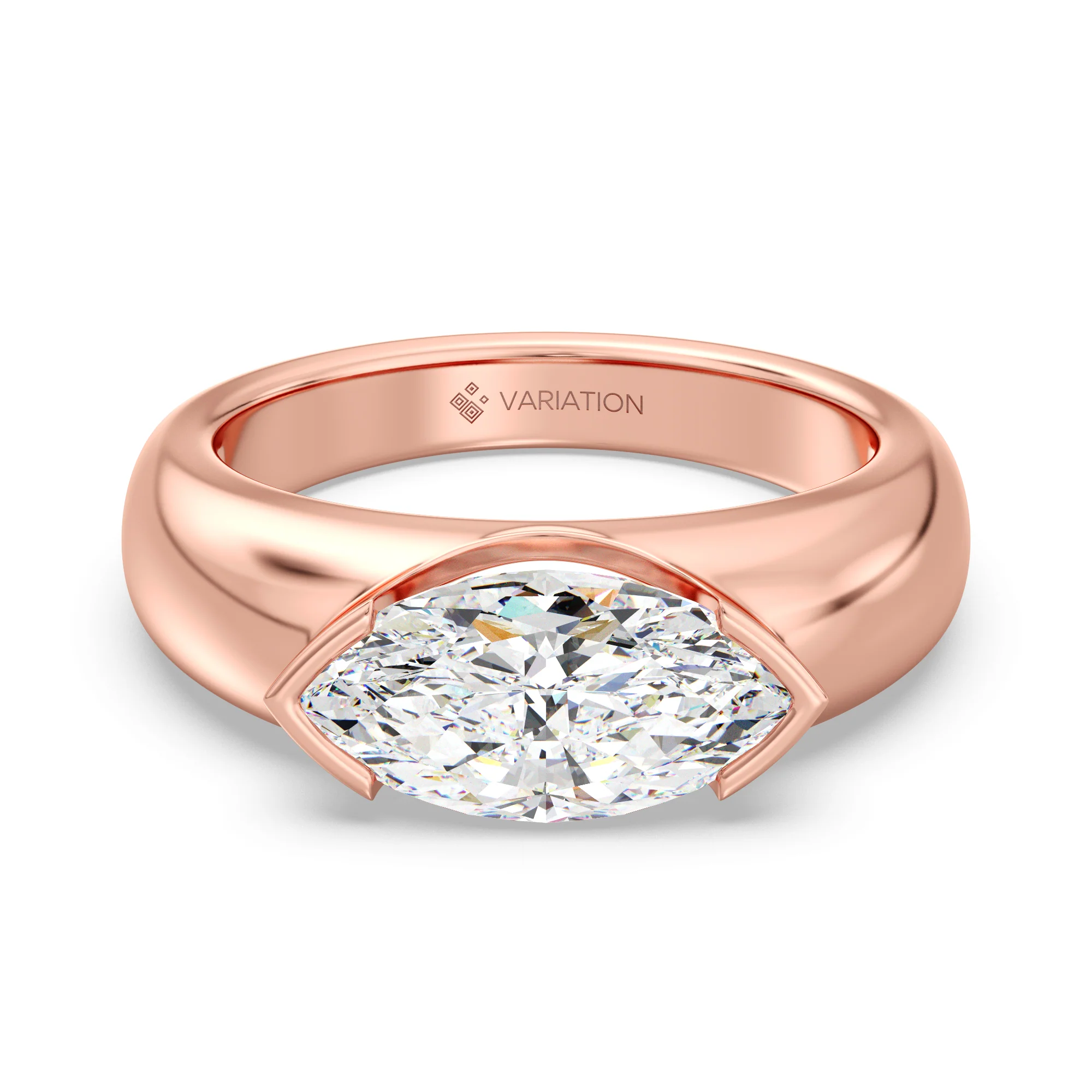 2 Carat Marquise Cut Lab Grown Diamond Solitaire Ring in 18K Gold - Image 6