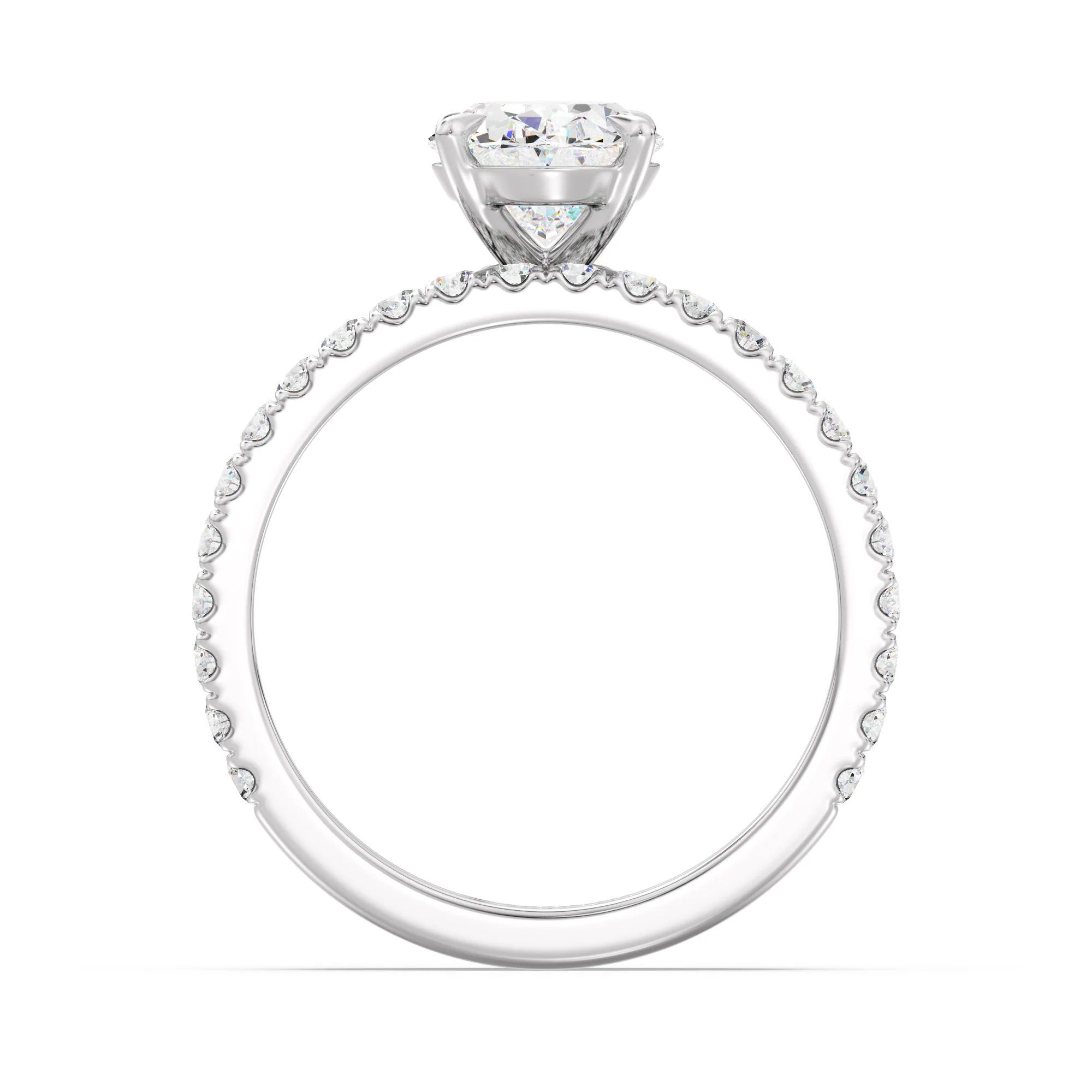 2 Carat Oval Cut Lab Grown Diamond Engagement Ring with Wedding Band Set in 18K Gold - Image 14