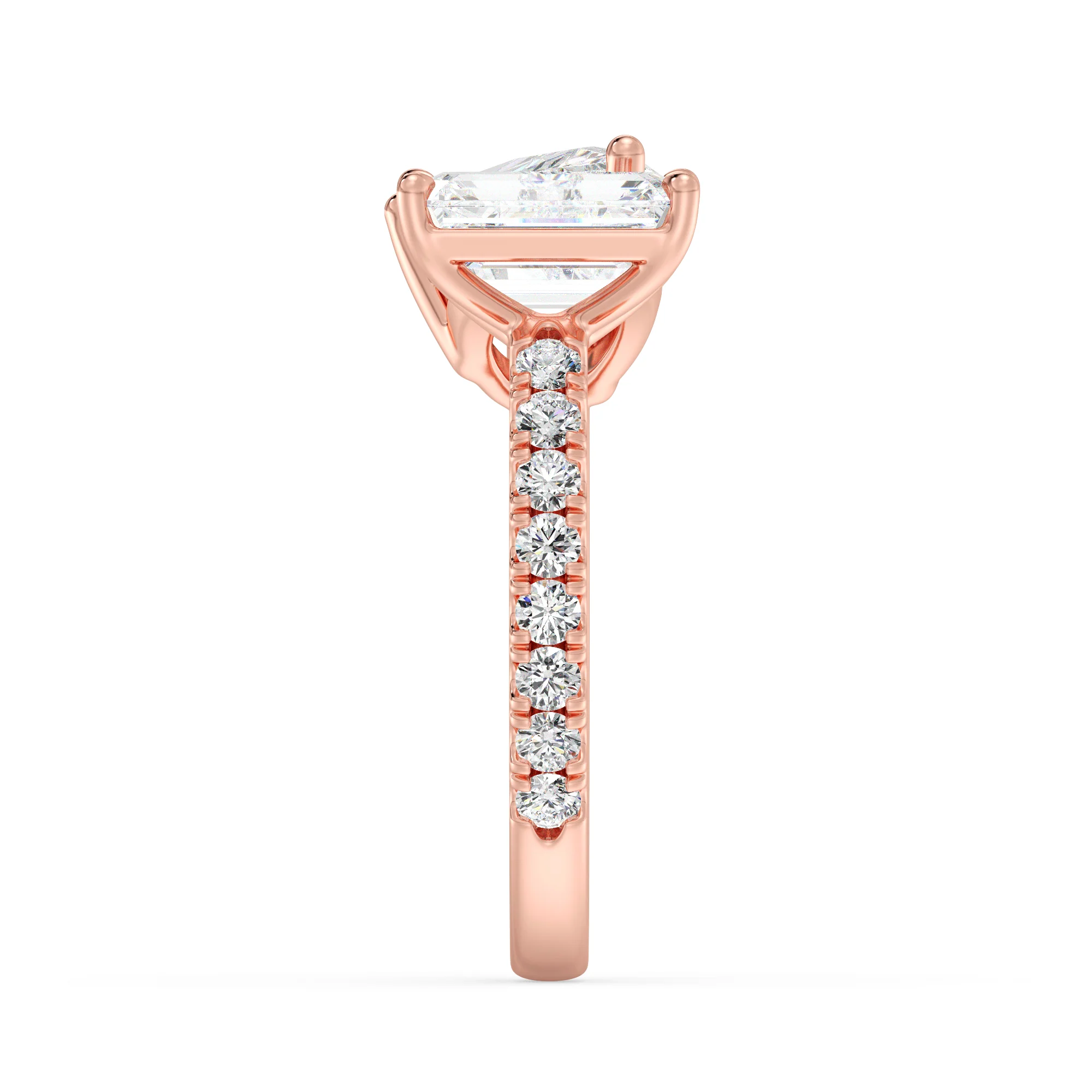 2 Carat Pear and Emerald Cut Lab Grown Diamond Toi et Moi Ring in 18K Gold - Image 10
