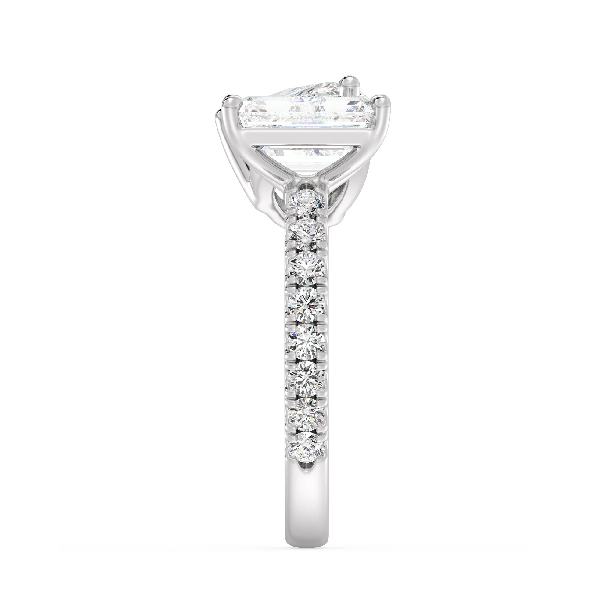 2 Carat Pear and Emerald Cut Lab Grown Diamond Toi et Moi Ring in 18K Gold - Image 15