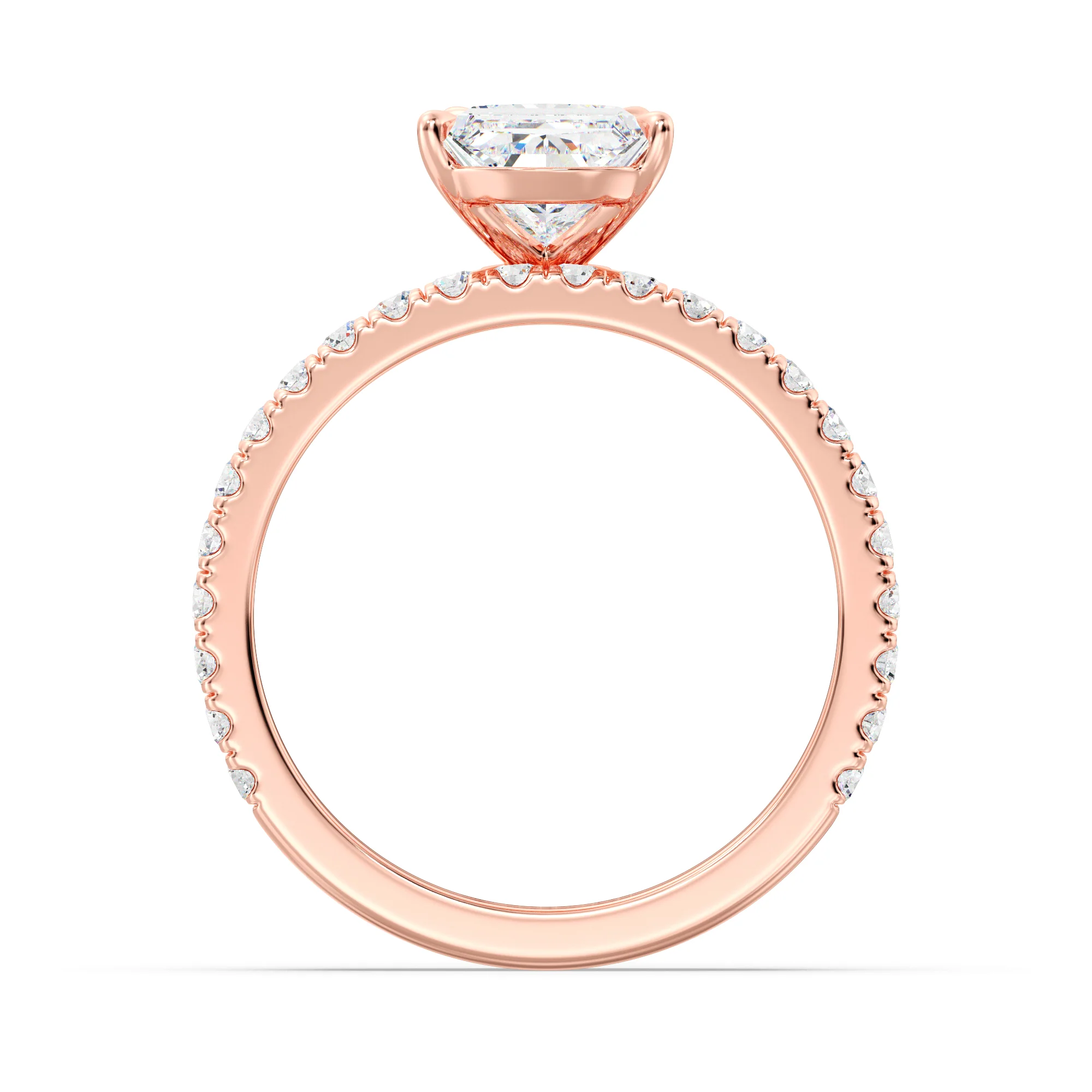 2 Carat Pear Cut Lab Grown Diamond Engagement Ring with Wedding Band Set in 18K Gold - Image 9