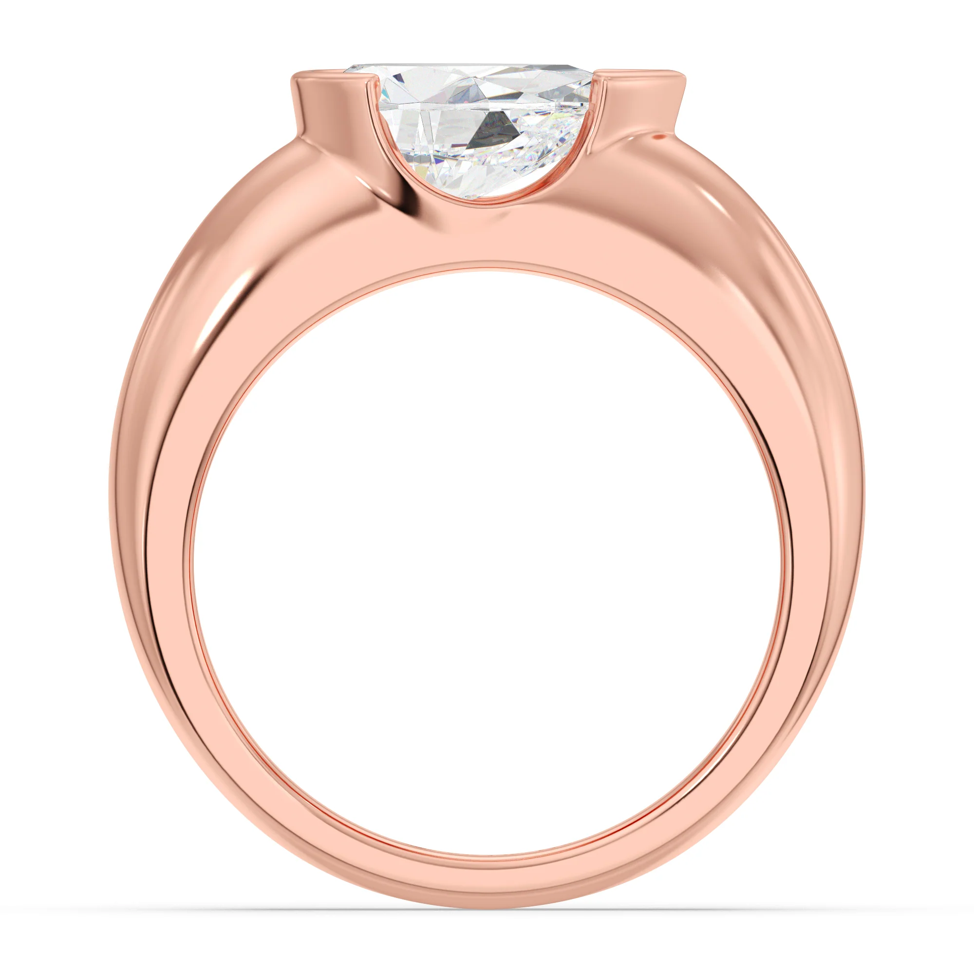 2 Carat Pear Cut Lab Grown Diamond Solitaire Ring in 18K Gold - Image 9