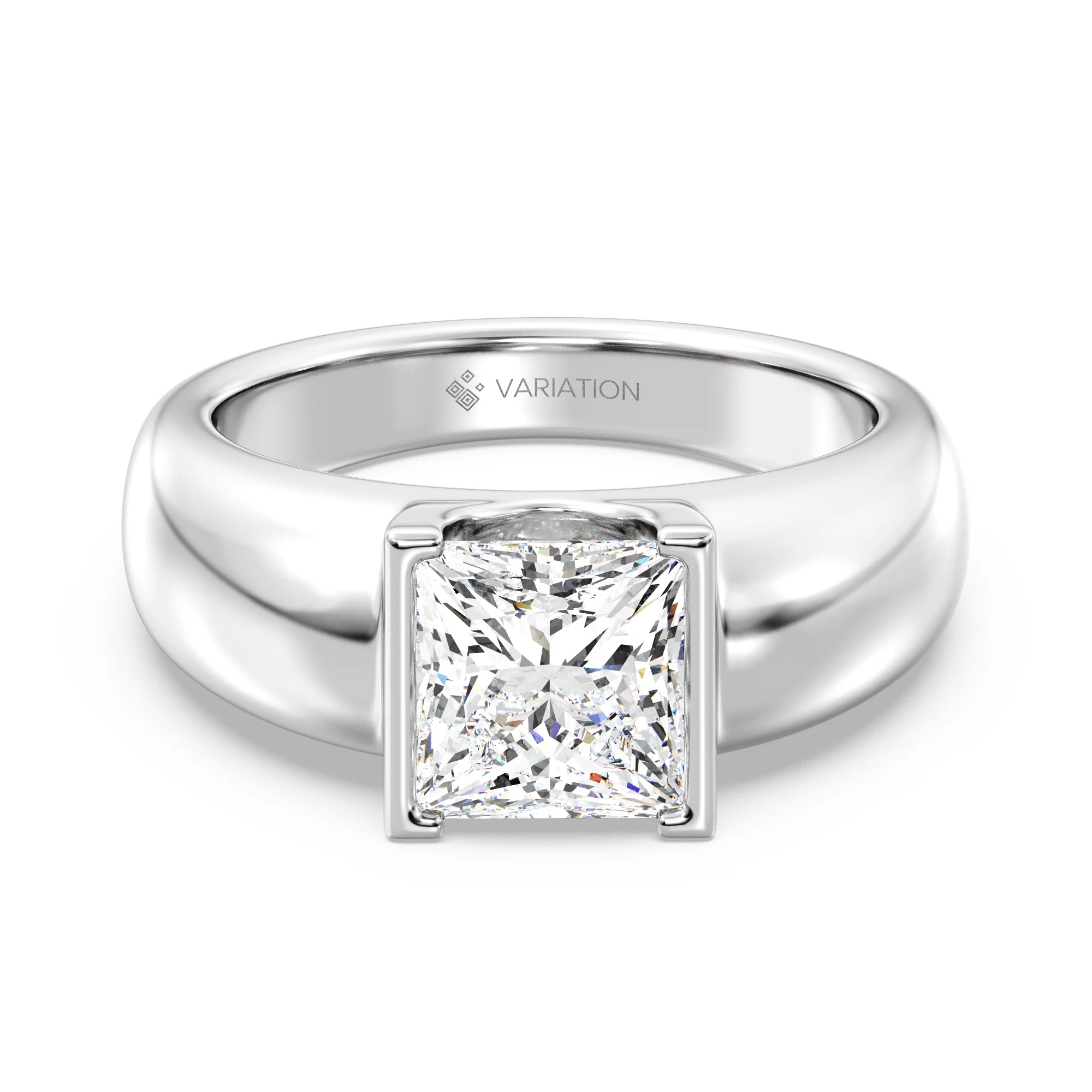 2 Carat Princess Cut Lab Grown Diamond Solitaire Ring in 18K Gold - Image 11