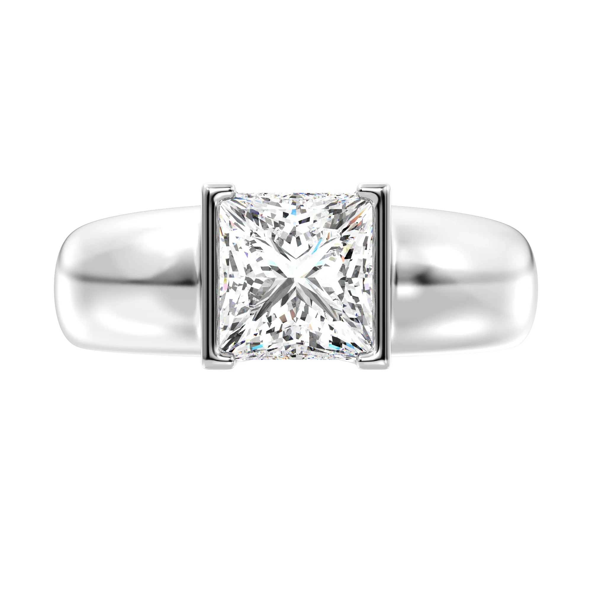 2 Carat Princess Cut Lab Grown Diamond Solitaire Ring in 18K Gold - Image 13