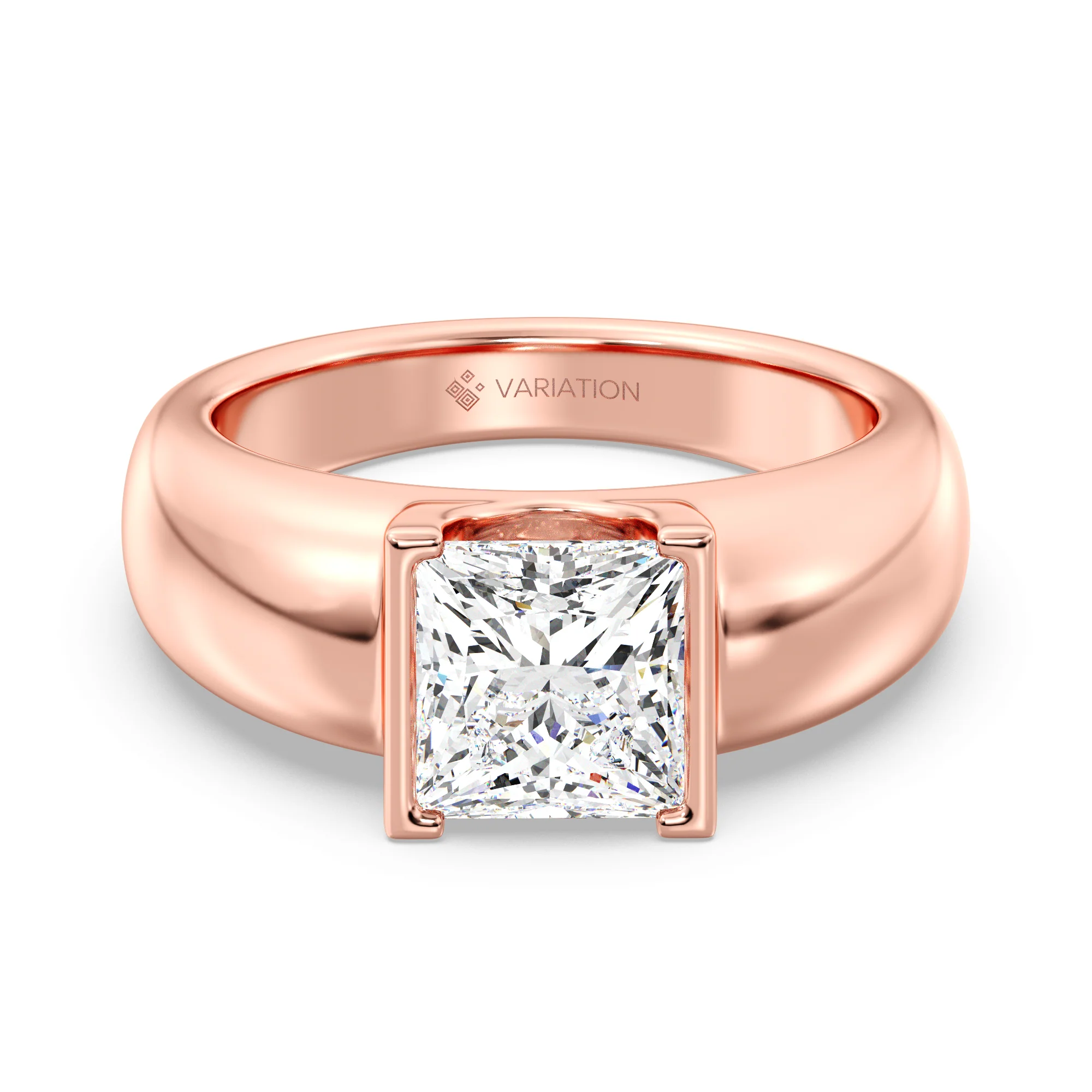 2 Carat Princess Cut Lab Grown Diamond Solitaire Ring in 18K Gold - Image 6