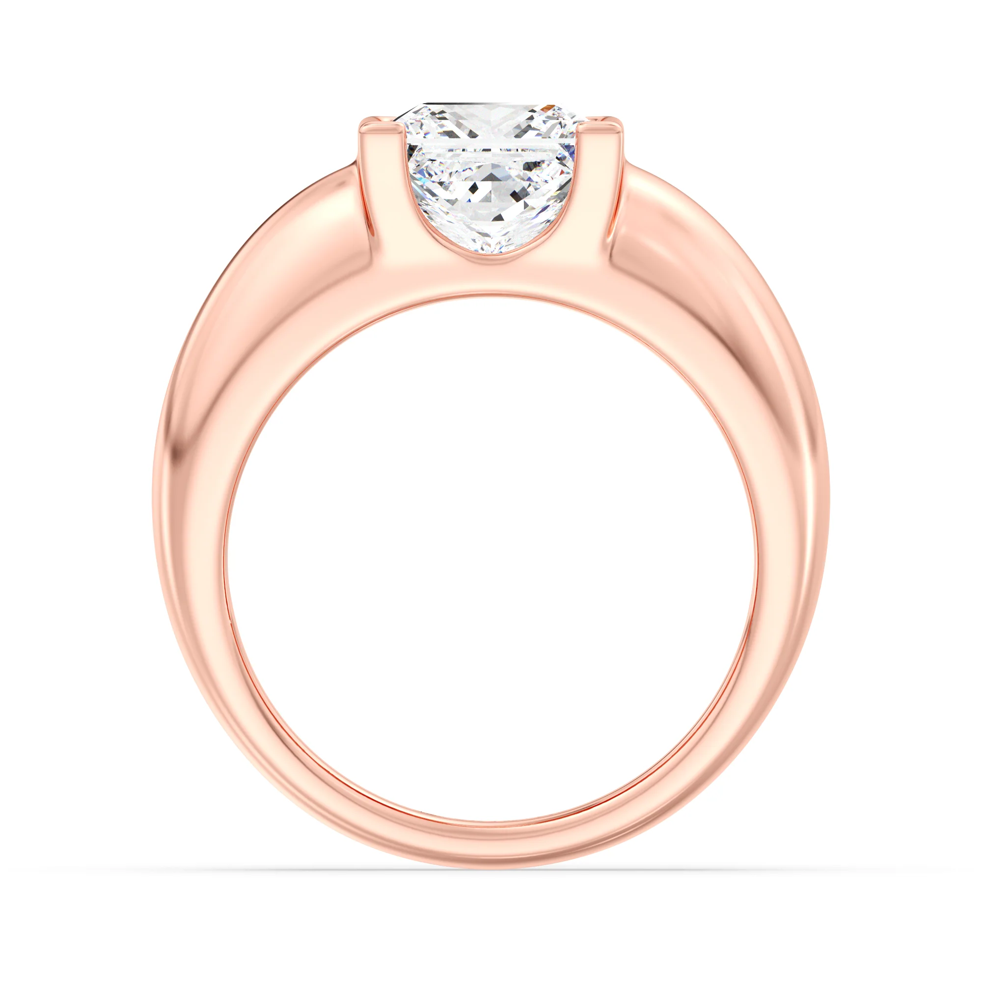 2 Carat Princess Cut Lab Grown Diamond Solitaire Ring in 18K Gold - Image 9