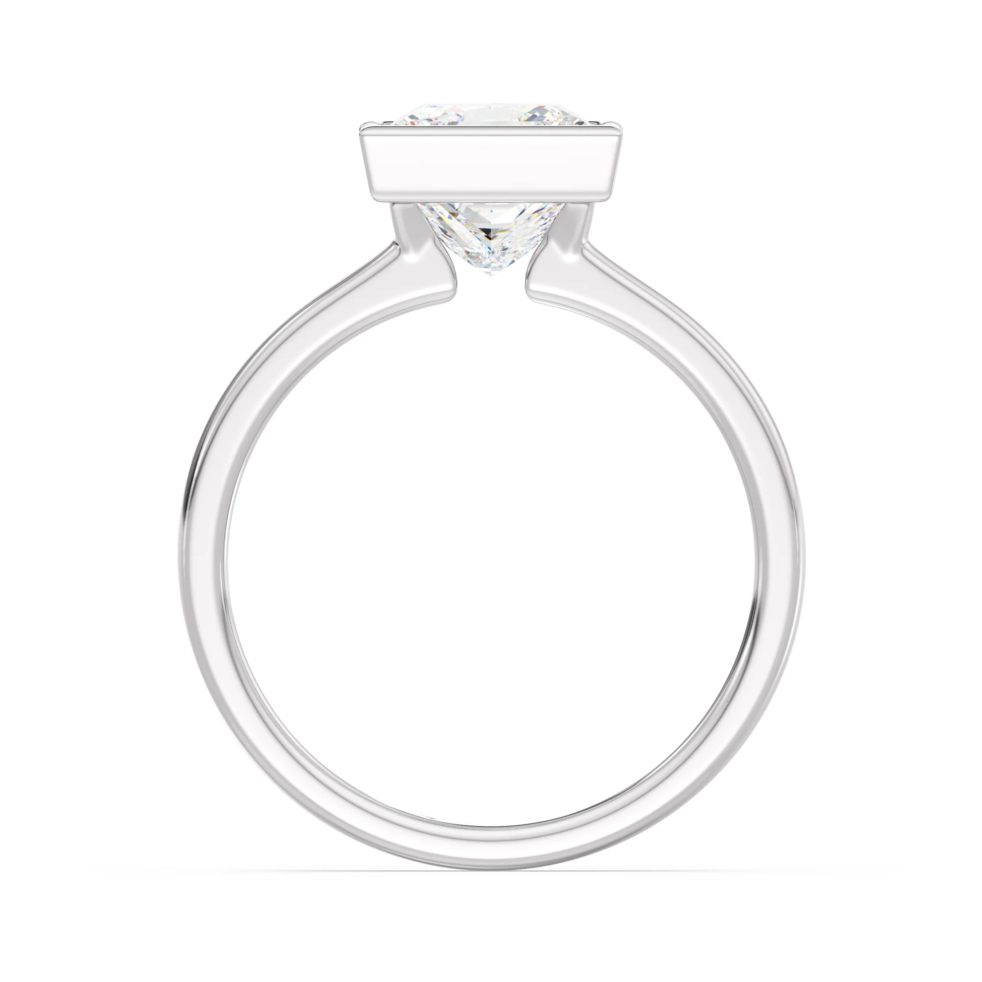 2 Carat Princess Cut Lab Grown Diamond Solitaire Ring in 18K Gold - Image 11