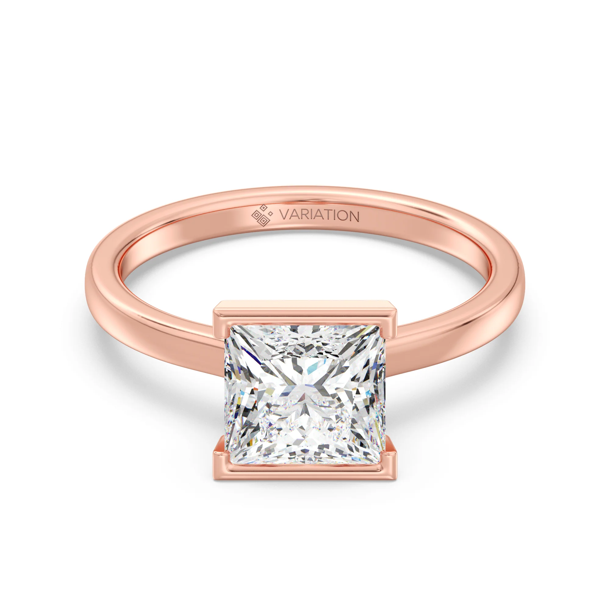 2 Carat Princess Cut Lab Grown Diamond Solitaire Ring in 18K Gold - Image 5