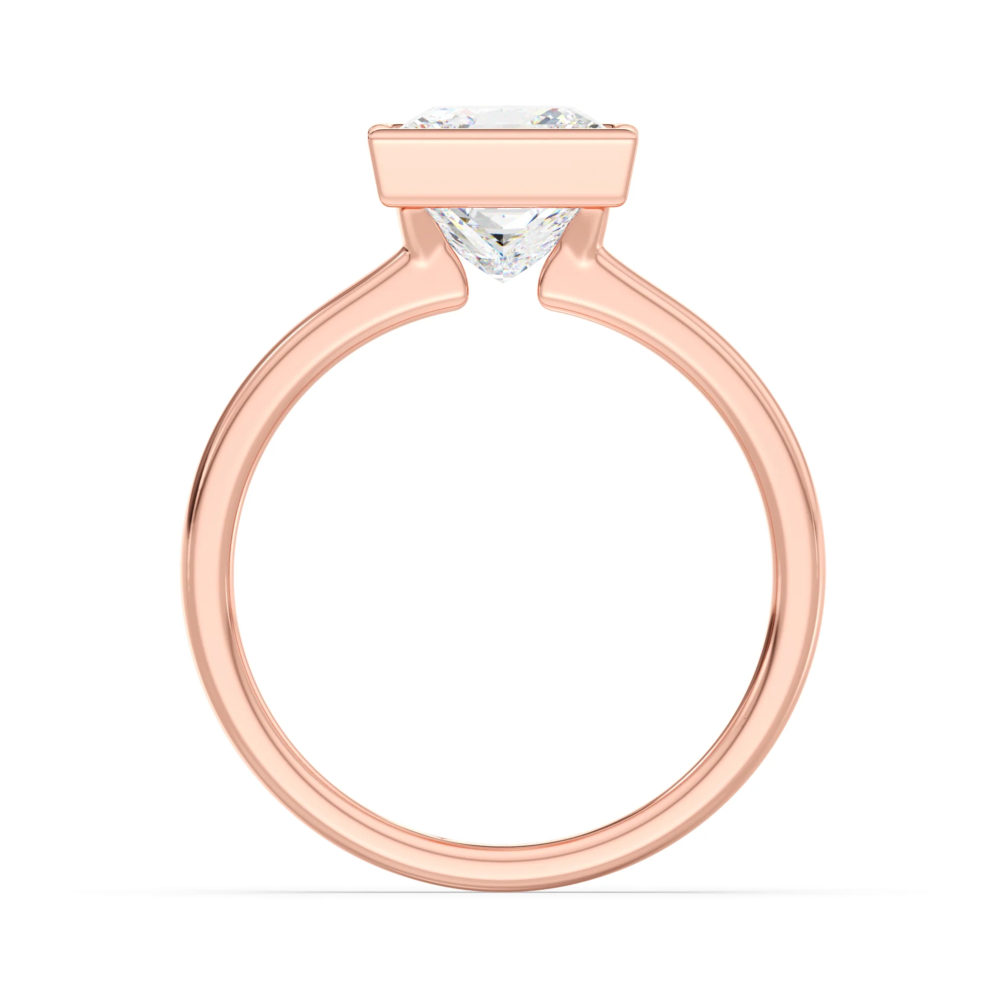 2 Carat Princess Cut Lab Grown Diamond Solitaire Ring in 18K Gold - Image 7