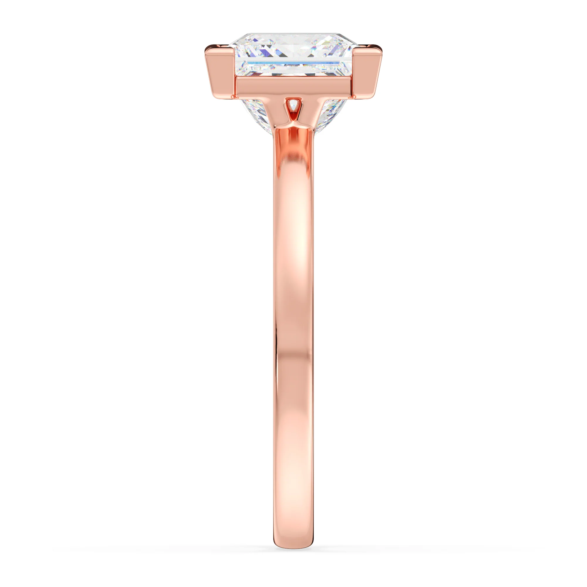 2 Carat Princess Cut Lab Grown Diamond Solitaire Ring in 18K Gold - Image 8