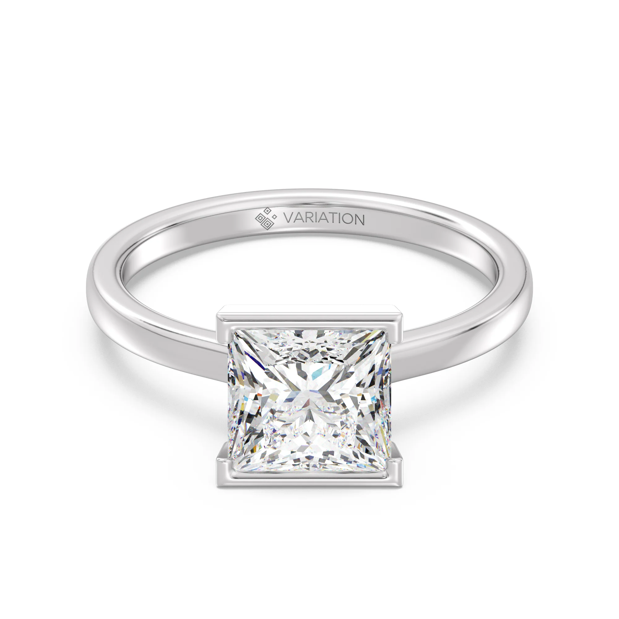 2 Carat Princess Cut Lab Grown Diamond Solitaire Ring in 18K Gold - Image 9