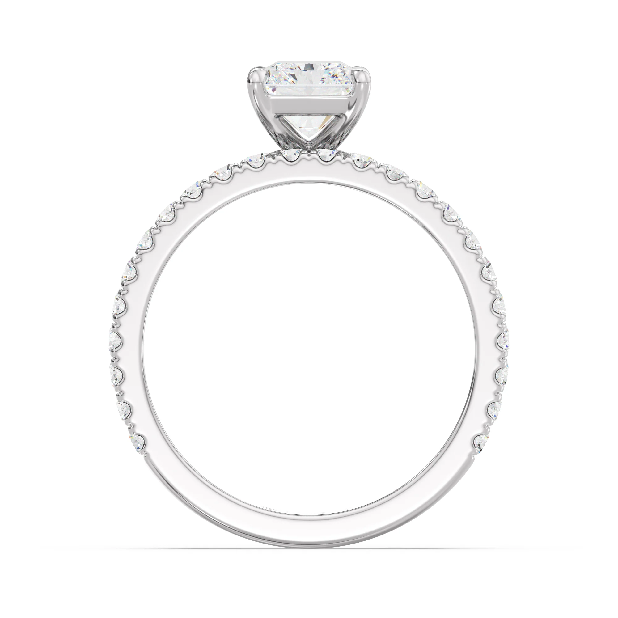 2 Carat Radiant Cut Lab Grown Diamond Engagement Ring with Wedding Band Set in 18K Gold - Image 15