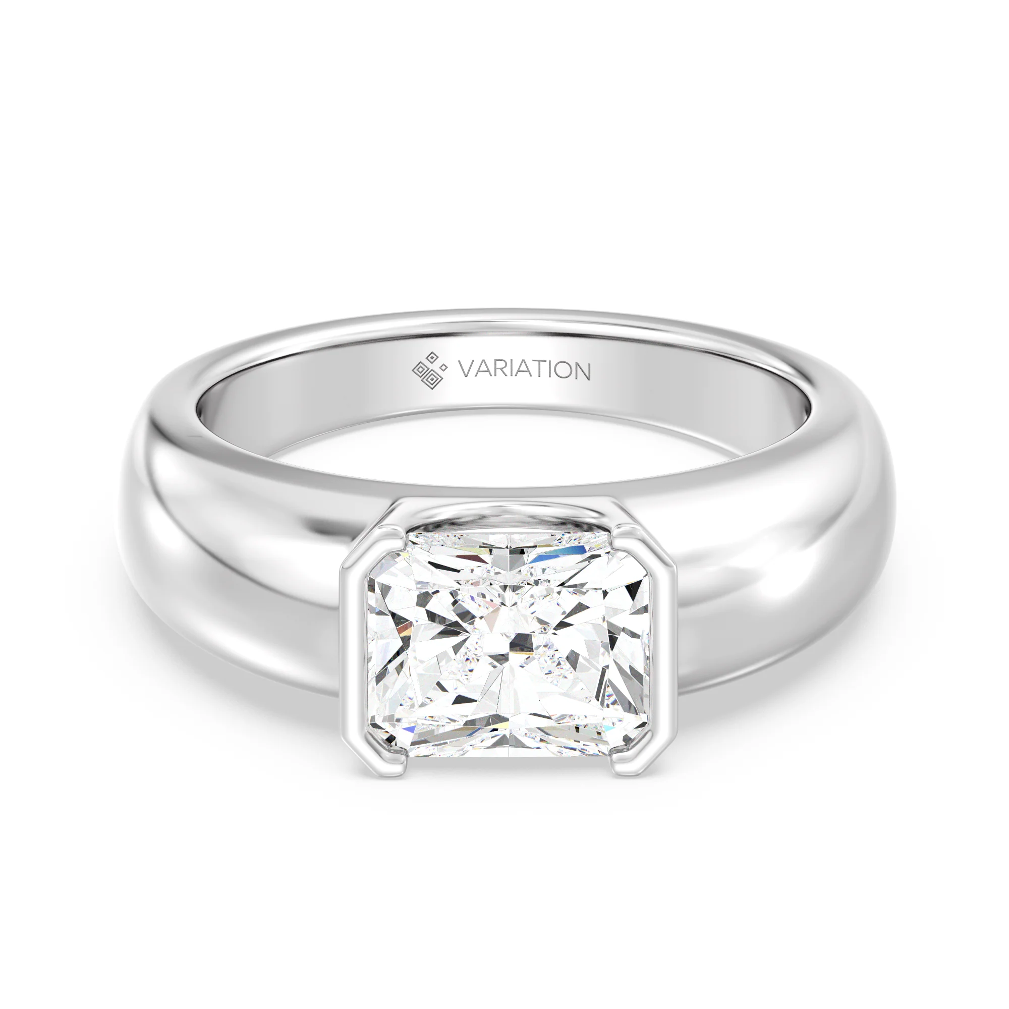 2 Carat Radiant Cut Lab Grown Diamond Solitaire Ring in 18K Gold - Image 11