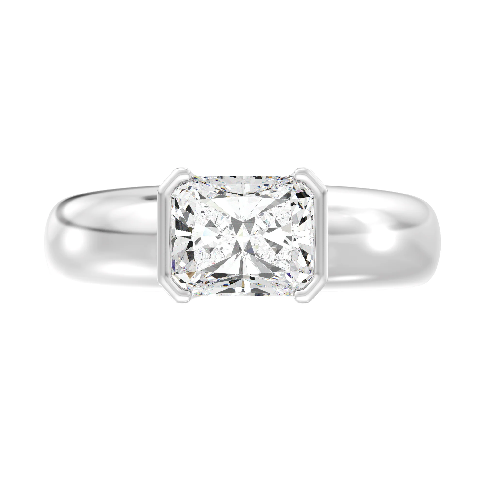 2 Carat Radiant Cut Lab Grown Diamond Solitaire Ring in 18K Gold - Image 13
