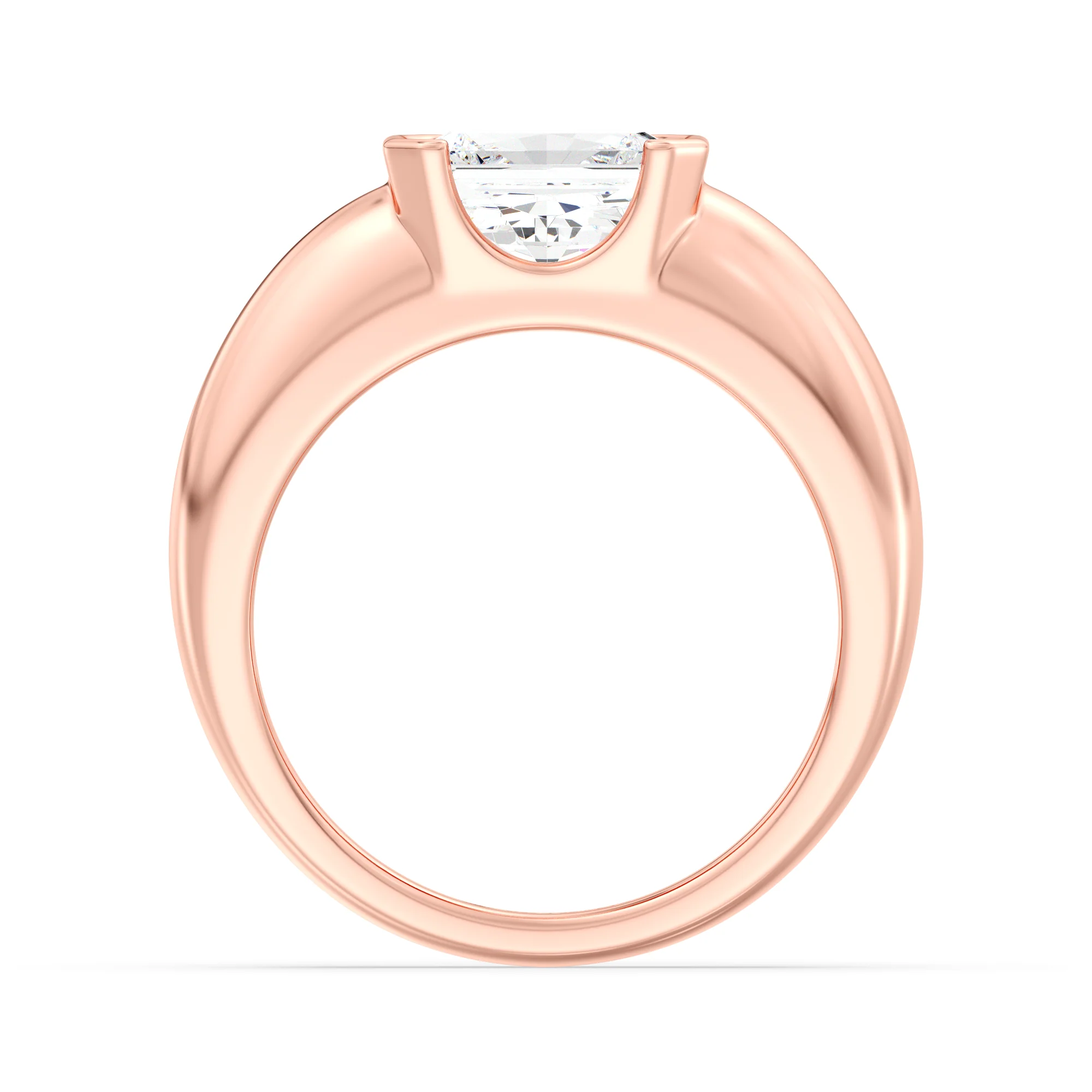 2 Carat Radiant Cut Lab Grown Diamond Solitaire Ring in 18K Gold - Image 9