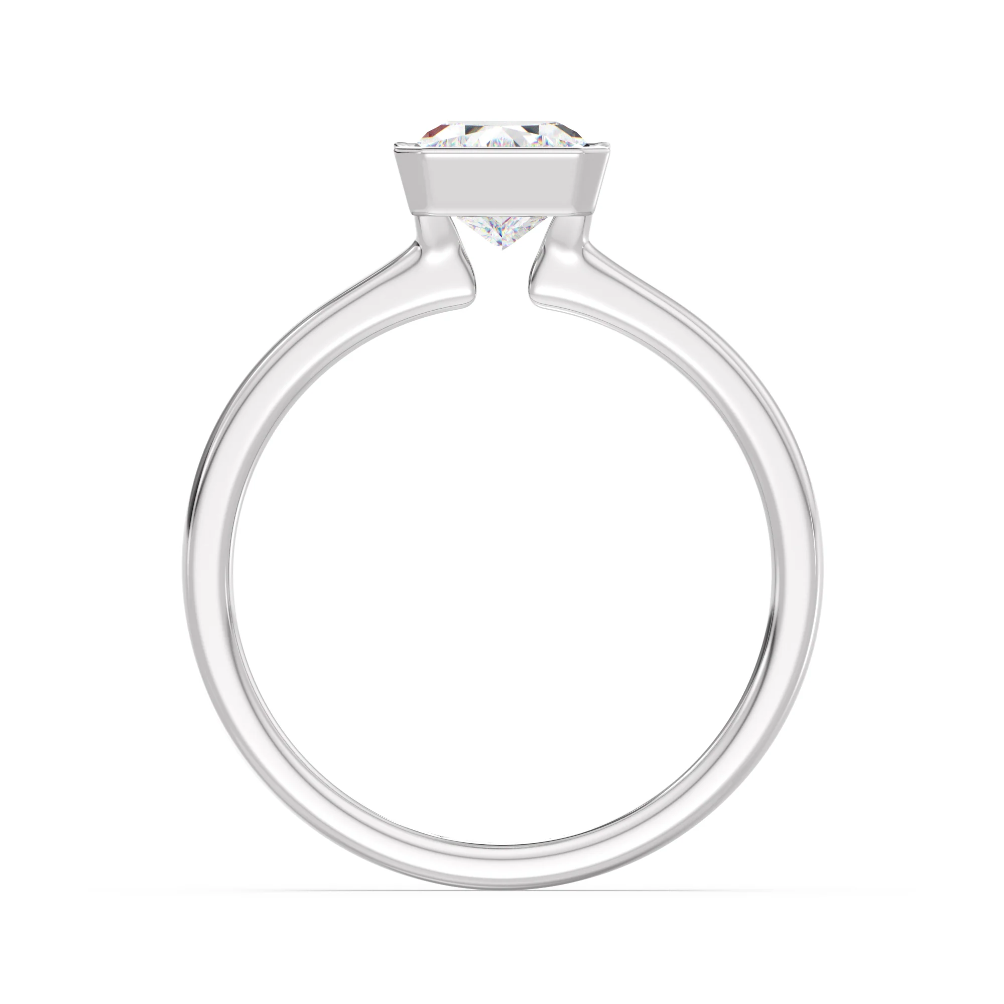 2 Carat Radiant Cut Lab Grown Diamond Solitaire Ring in 18K Gold - Image 11