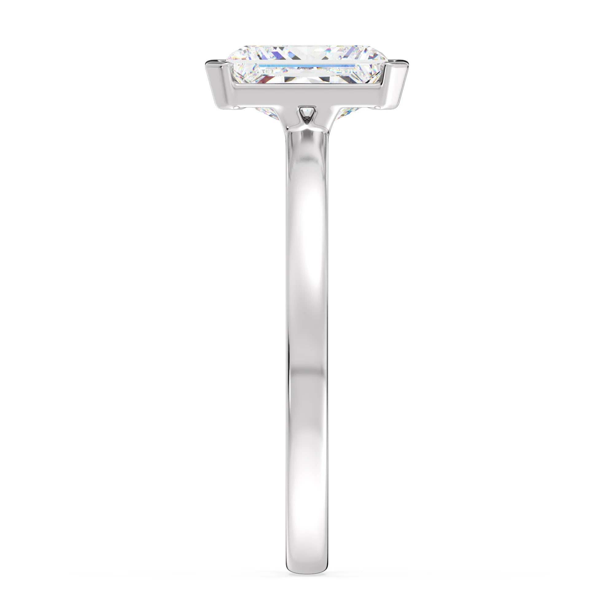 2 Carat Radiant Cut Lab Grown Diamond Solitaire Ring in 18K Gold - Image 12