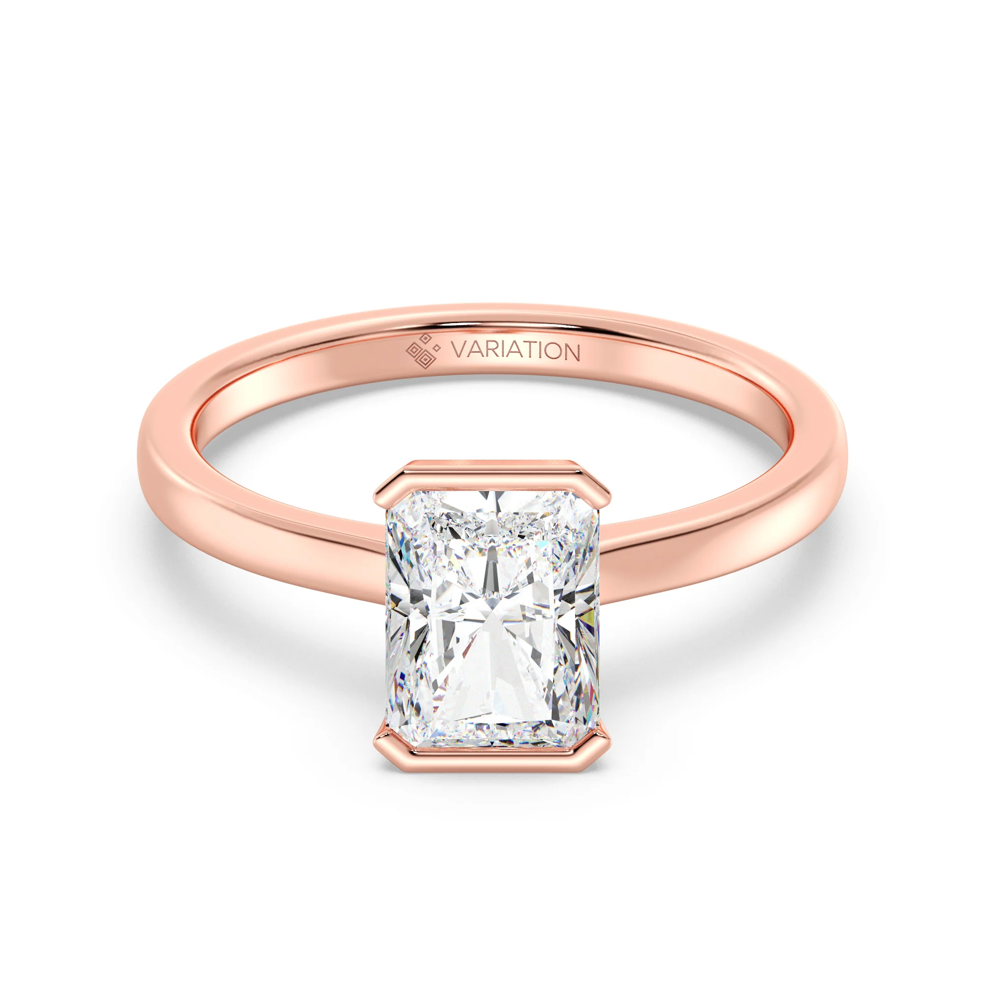 2 Carat Radiant Cut Lab Grown Diamond Solitaire Ring in 18K Gold - Image 5