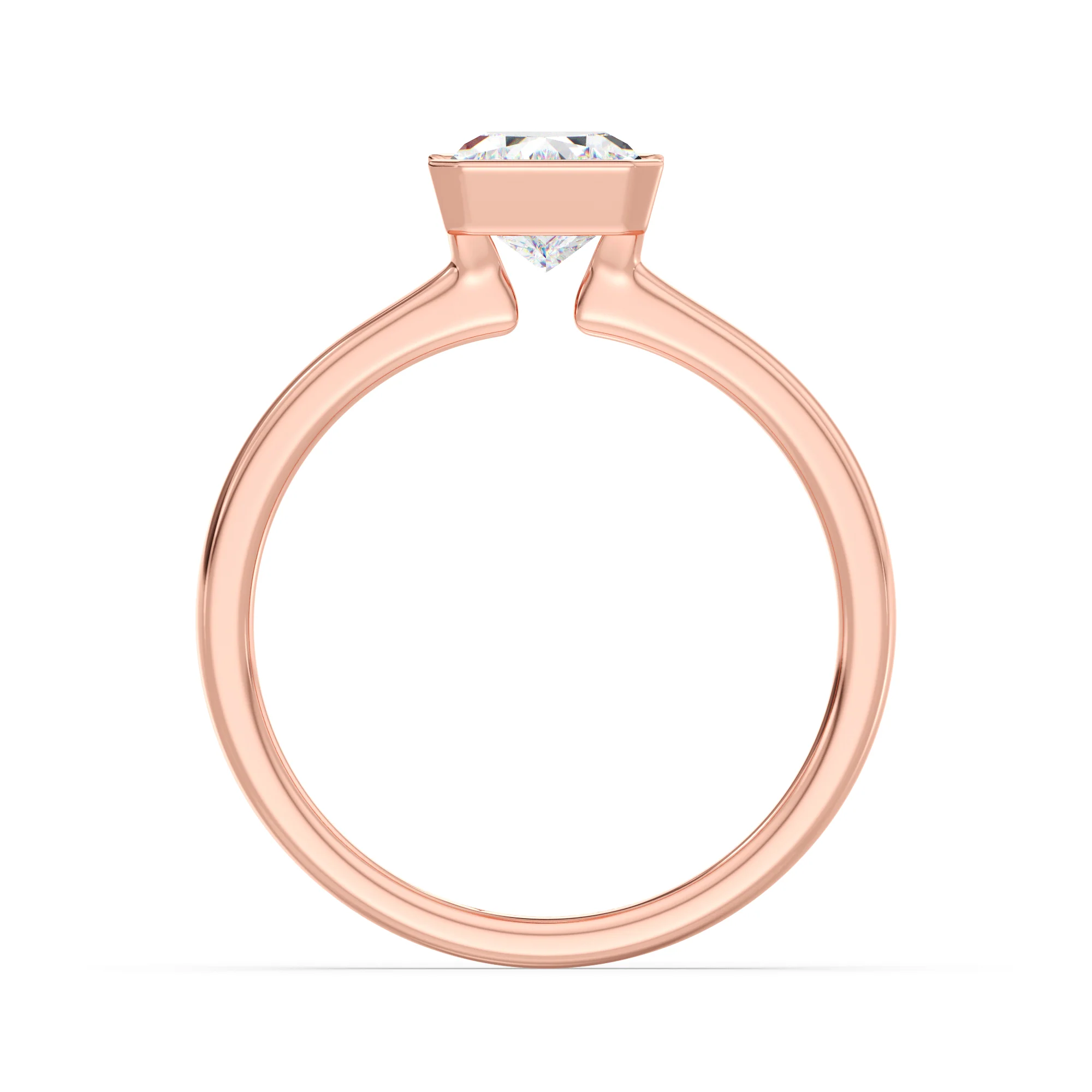2 Carat Radiant Cut Lab Grown Diamond Solitaire Ring in 18K Gold - Image 7