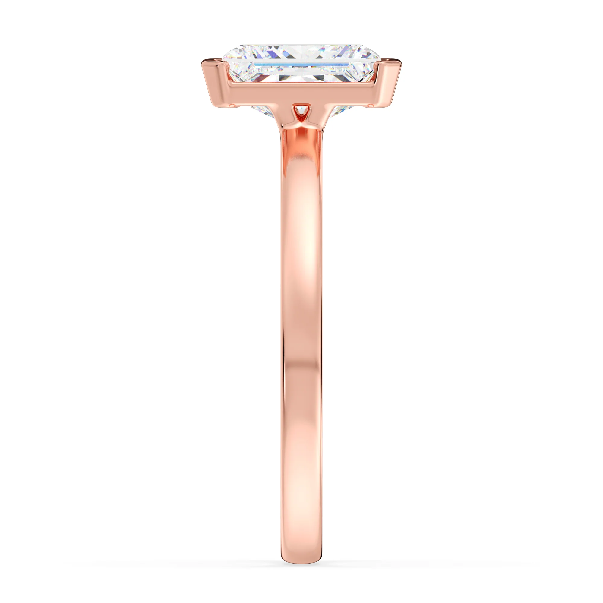 2 Carat Radiant Cut Lab Grown Diamond Solitaire Ring in 18K Gold - Image 8