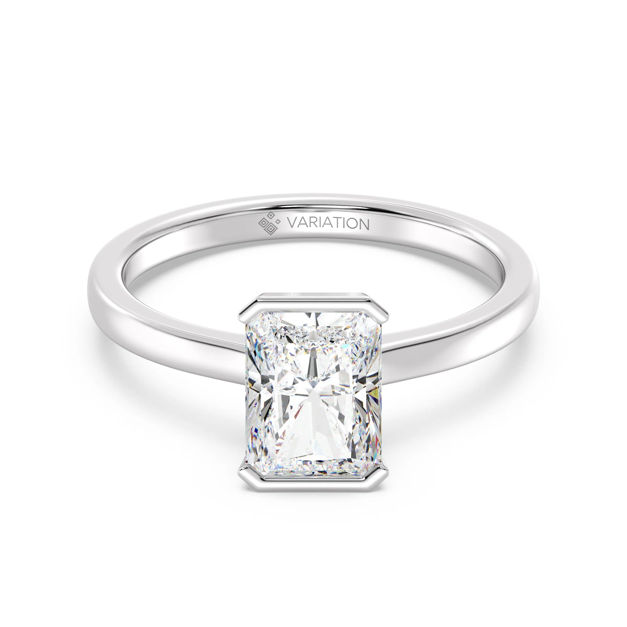 2 Carat Radiant Cut Lab Grown Diamond Solitaire Ring in 18K Gold - Image 9