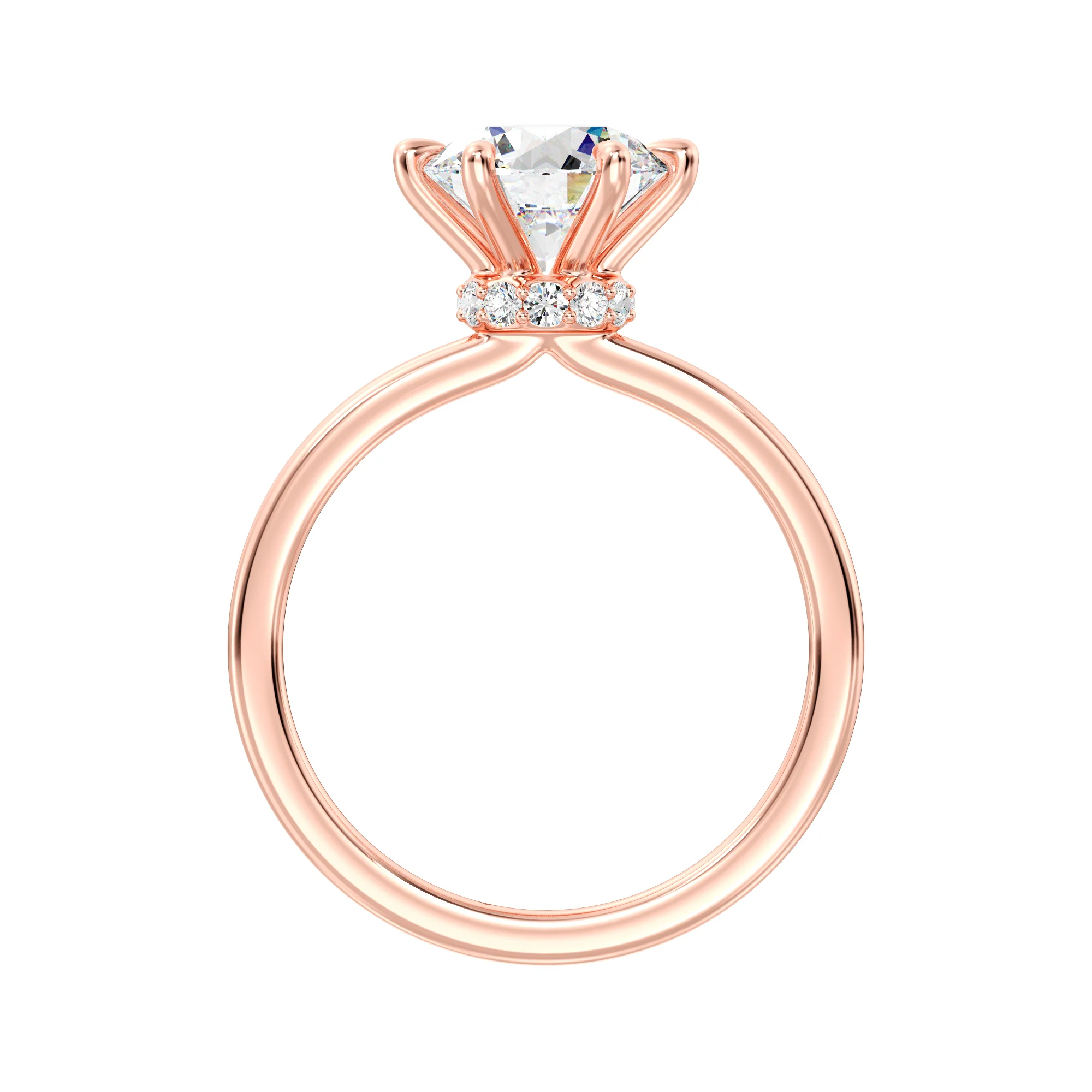 2 Carat Round Cut Lab Grown Diamond Classic Solitaire Ring in 18K Gold - Image 10