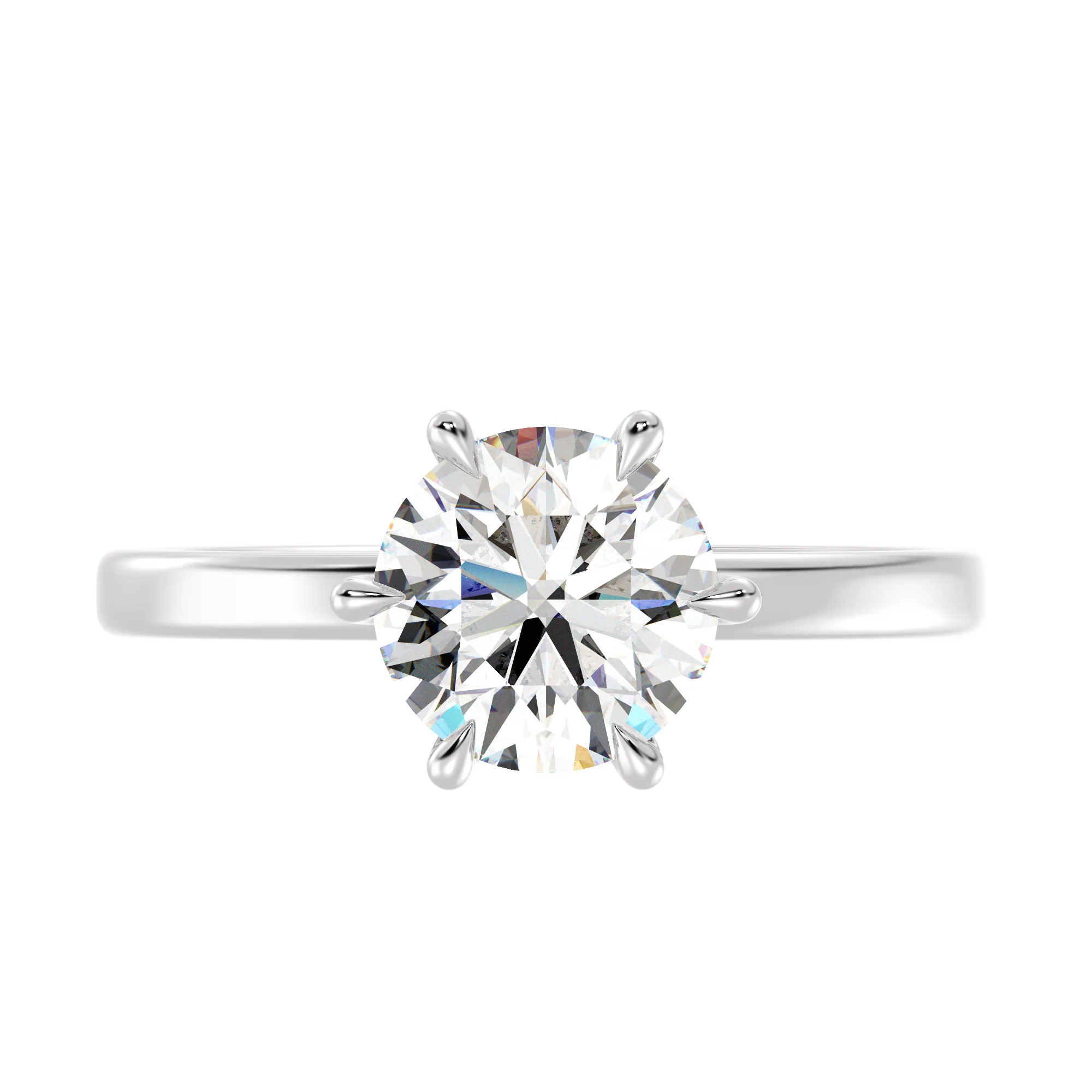 2 Carat Round Cut Lab Grown Diamond Classic Solitaire Ring in 18K Gold - Image 14