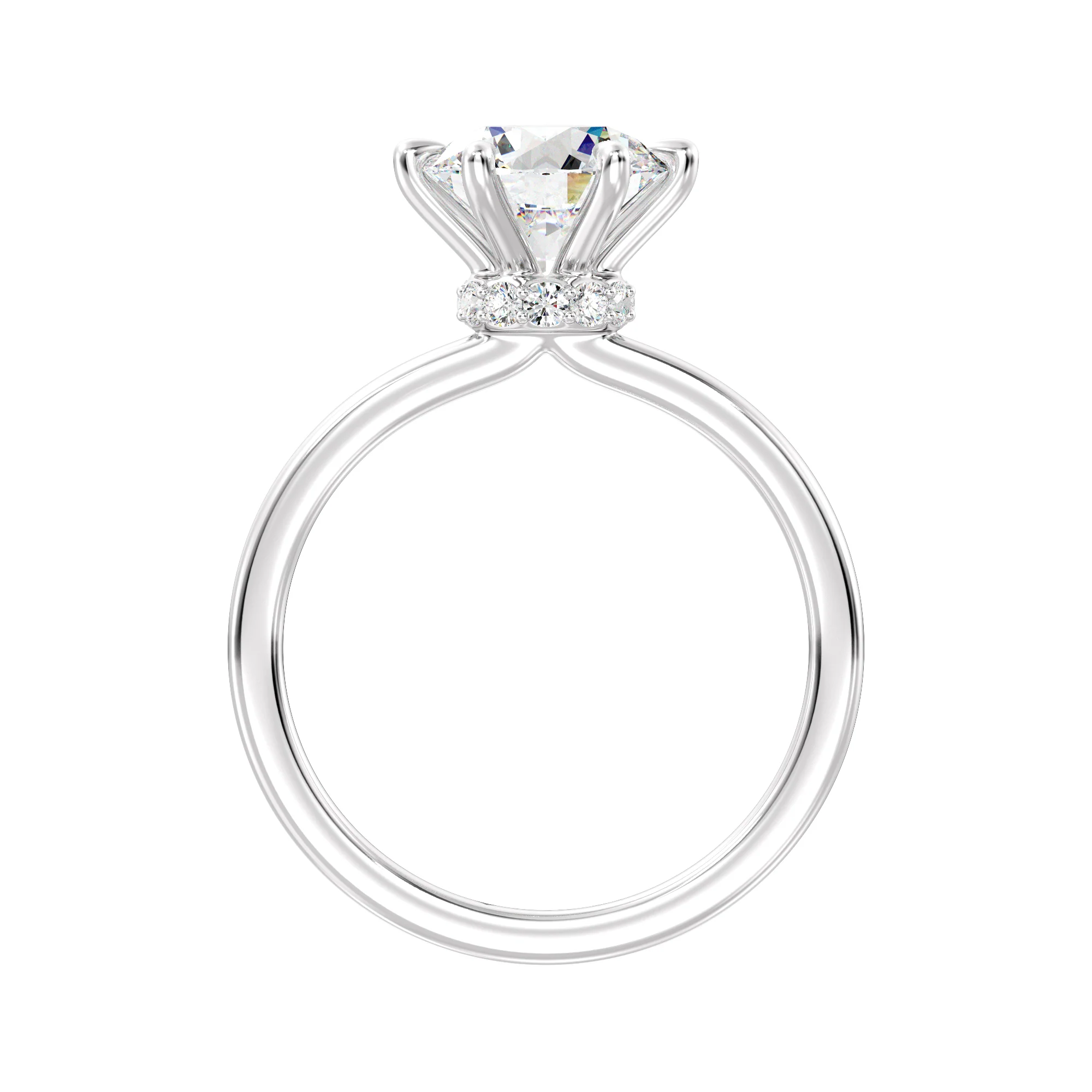 2 Carat Round Cut Lab Grown Diamond Classic Solitaire Ring in 18K Gold - Image 15