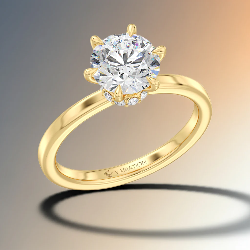 2 Carat Round Cut Lab Grown Diamond Classic Solitaire Ring in 18K Gold - Image 3