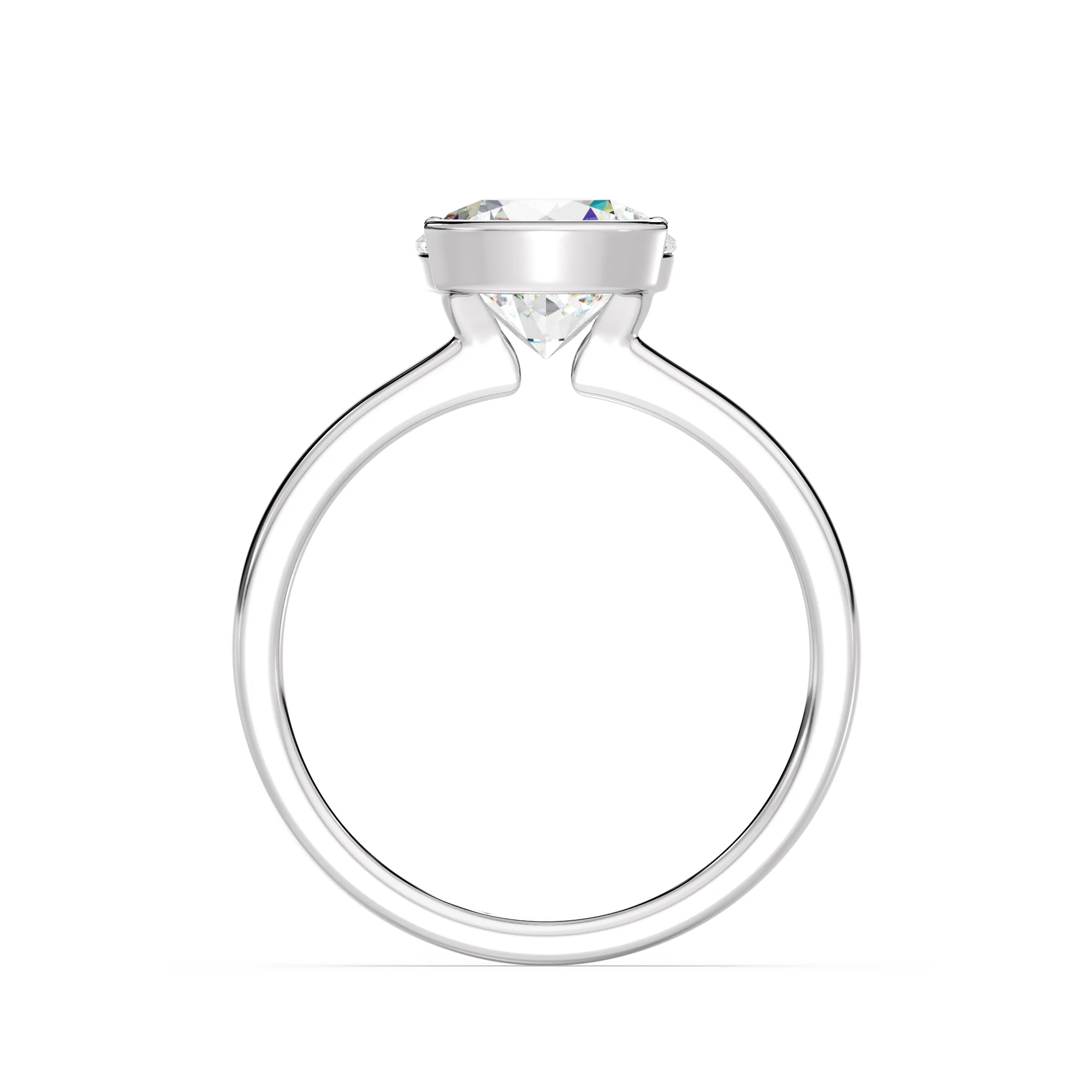 2 Carat Round Cut Lab Grown Diamond Solitaire Ring in 18K Gold - Image 11