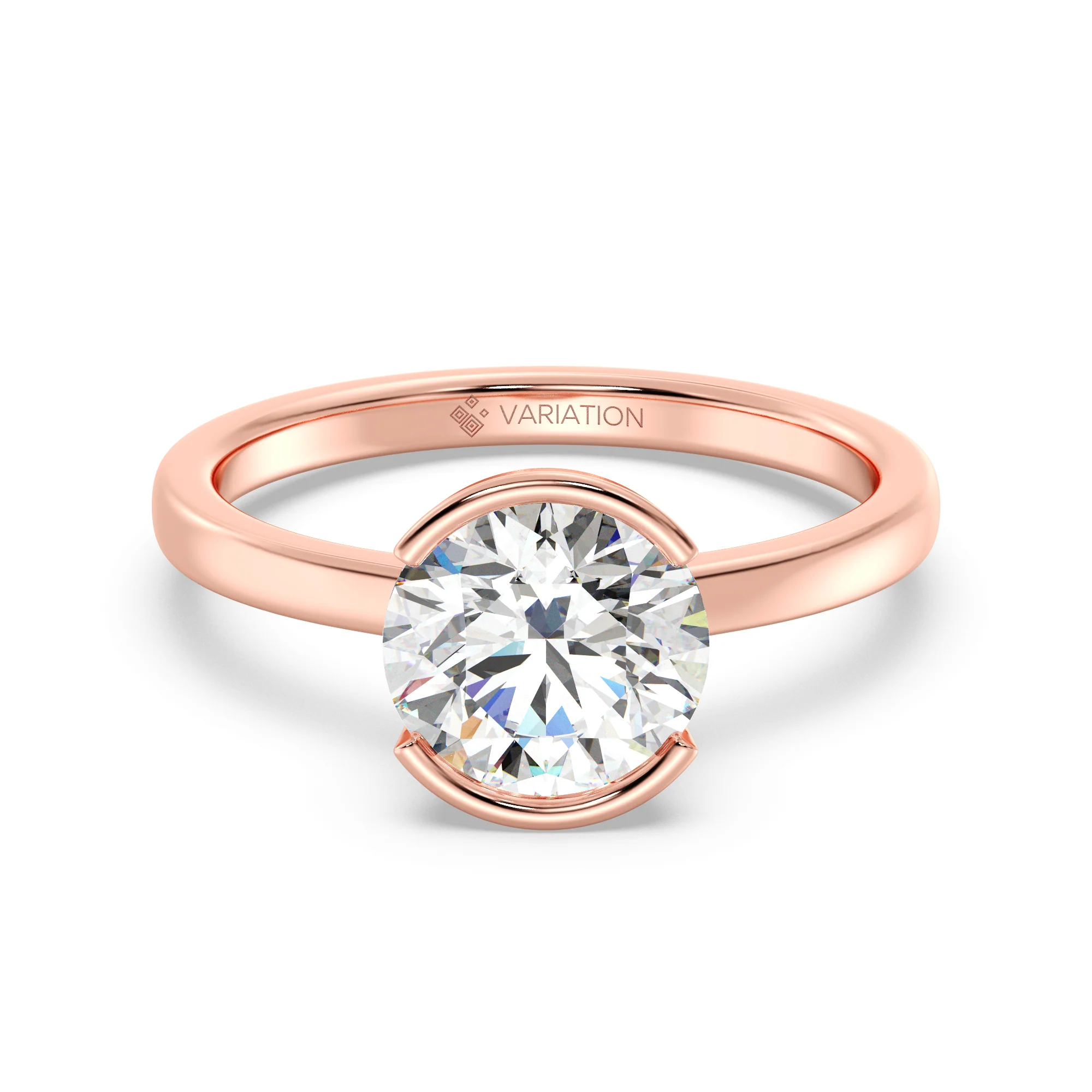 2 Carat Round Cut Lab Grown Diamond Solitaire Ring in 18K Gold - Image 5