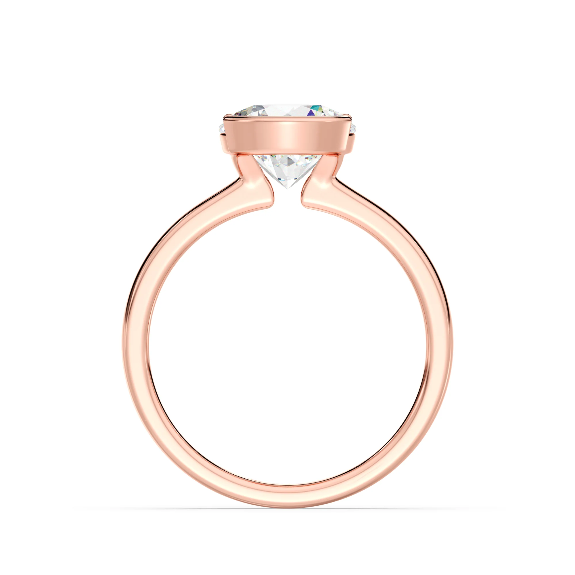 2 Carat Round Cut Lab Grown Diamond Solitaire Ring in 18K Gold - Image 7