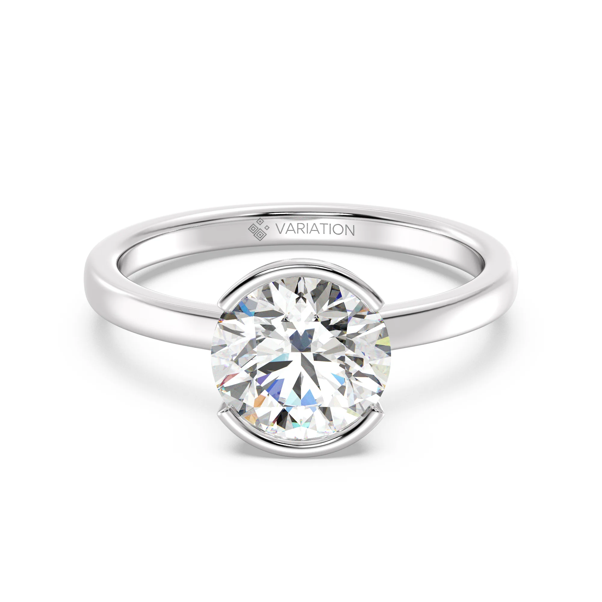 2 Carat Round Cut Lab Grown Diamond Solitaire Ring in 18K Gold - Image 9