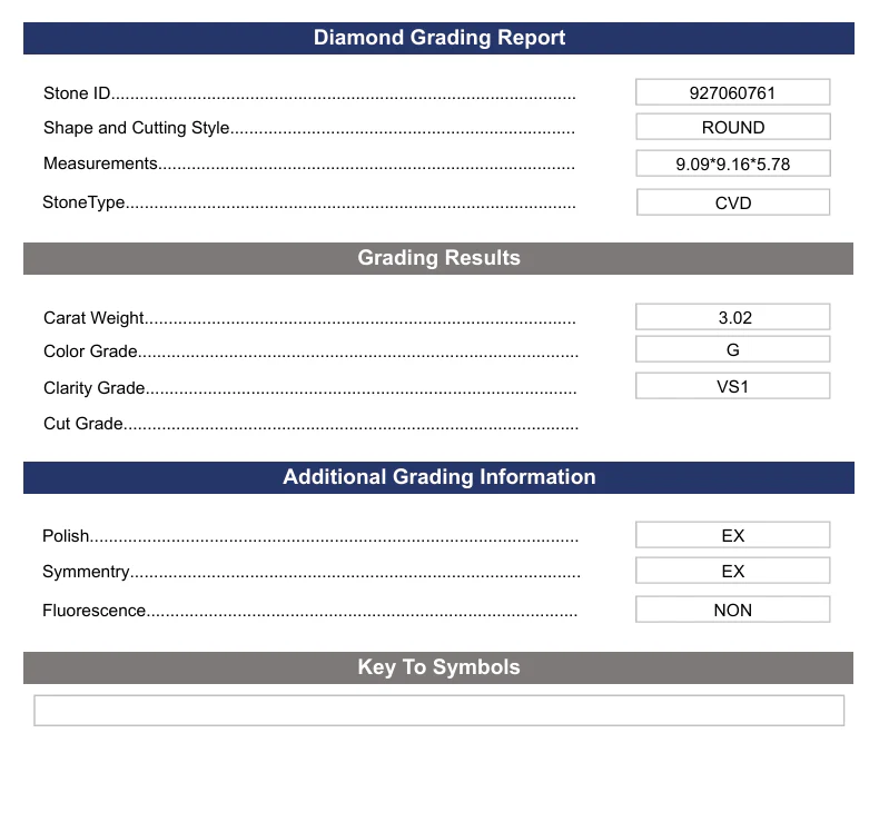 3.02 Carat Round Lab Grown Diamond, VS1/G - Image 2