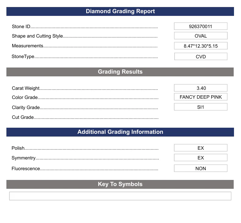 3.4 Carat Oval Lab Grown Diamond, SI1/FANCY DEEP PINK - Image 2