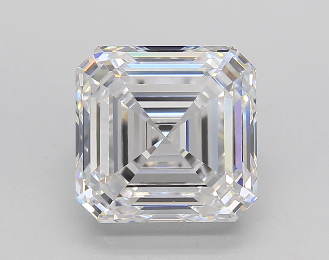 4.09 Carat Square Emerald Lab Grown Diamond, VVS2/E
