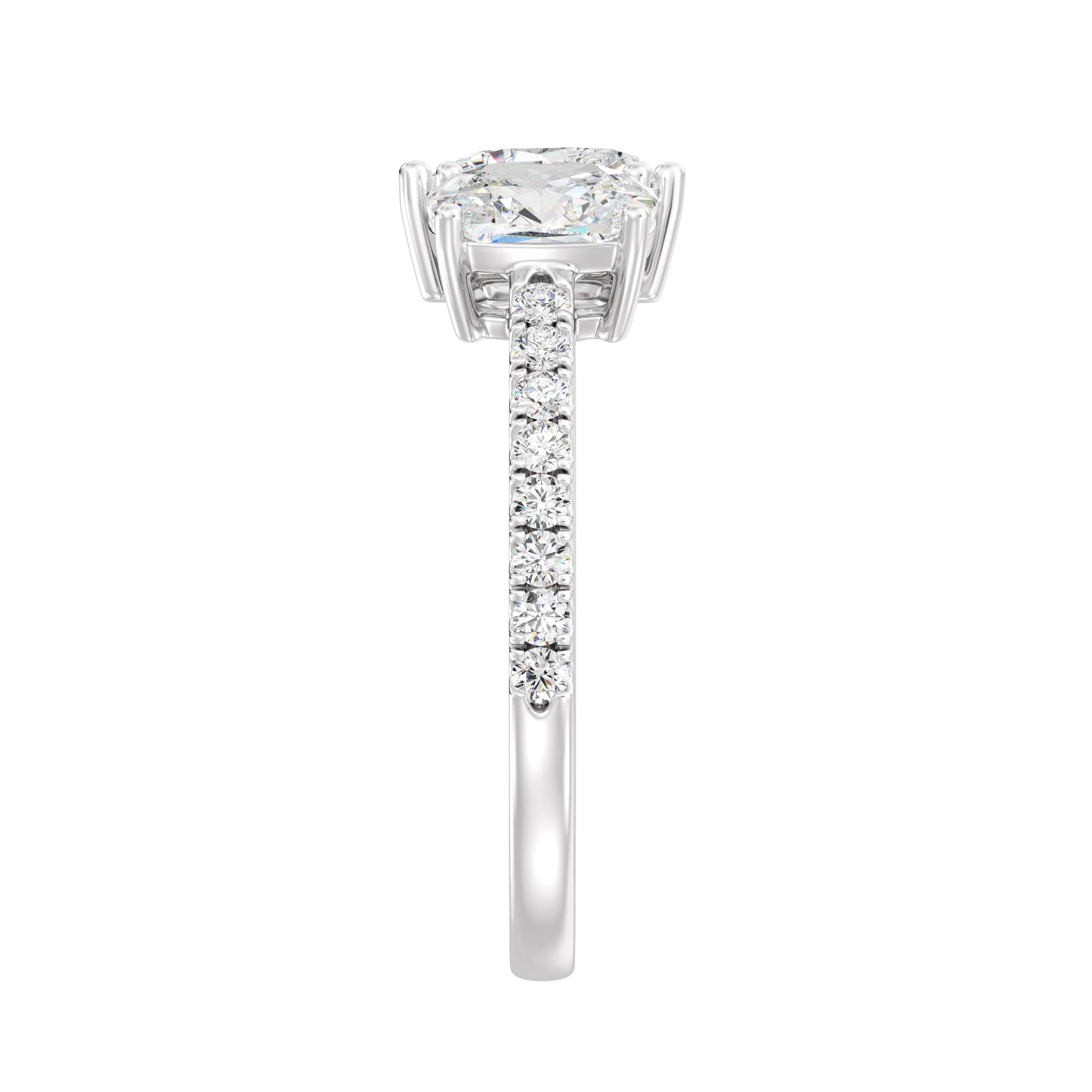 Heart and Cushion Cut Lab Grown Diamond Toi et Moi Ring in 18K Gold - Image 15